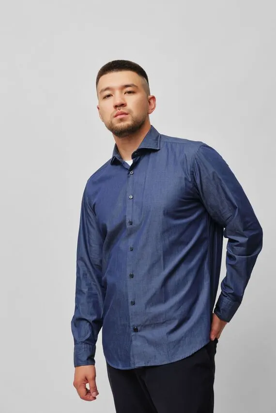 Мужская темно-синяя рубашка Argymaq