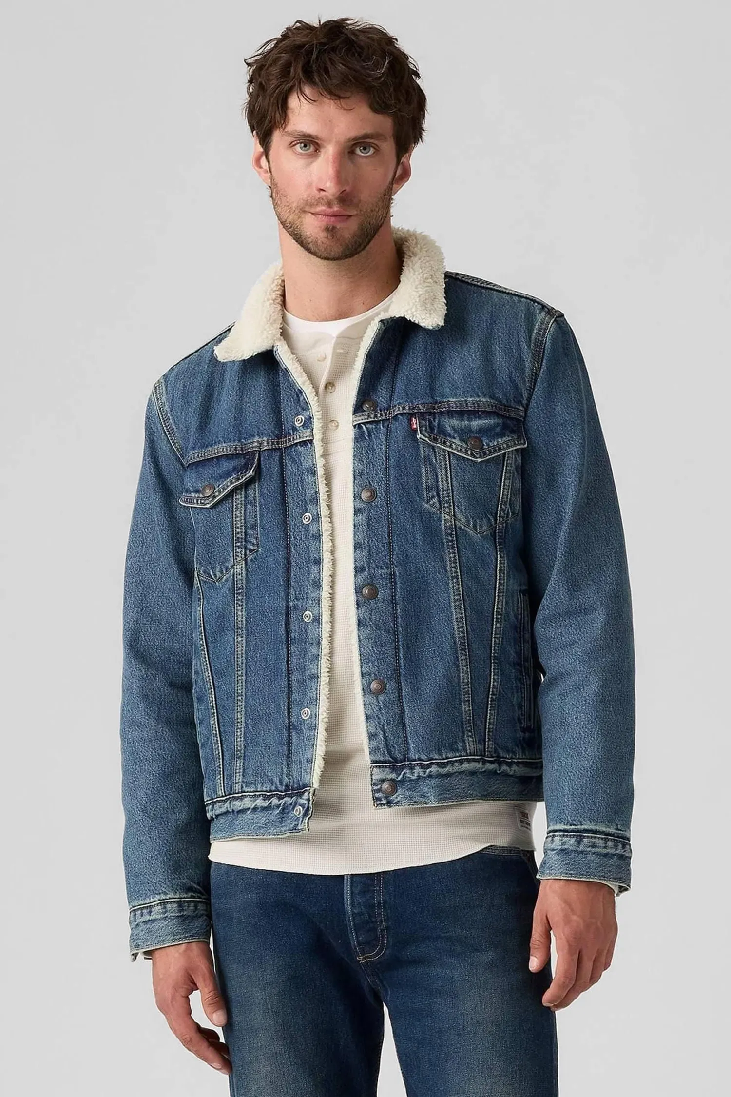 Мужская голубая джинсовая куртка 1