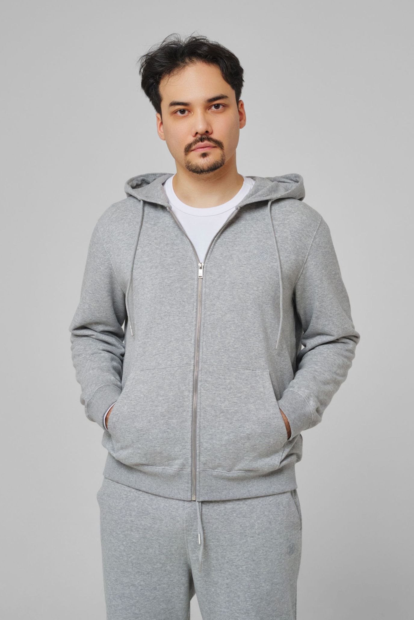 Серая кофта на замке ARGYMAQ (Унисекс) 2