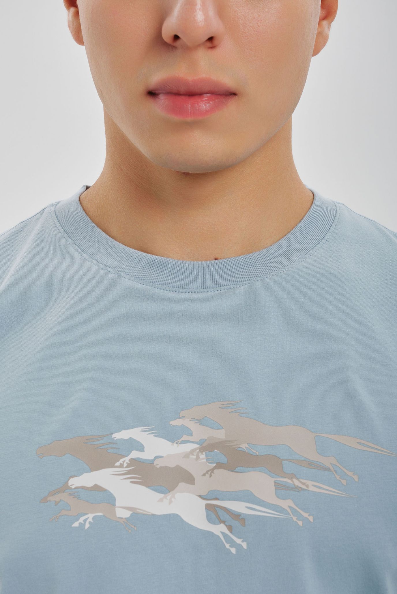 Голубая футболка ARGYMAQTAR (Унисекс) 9