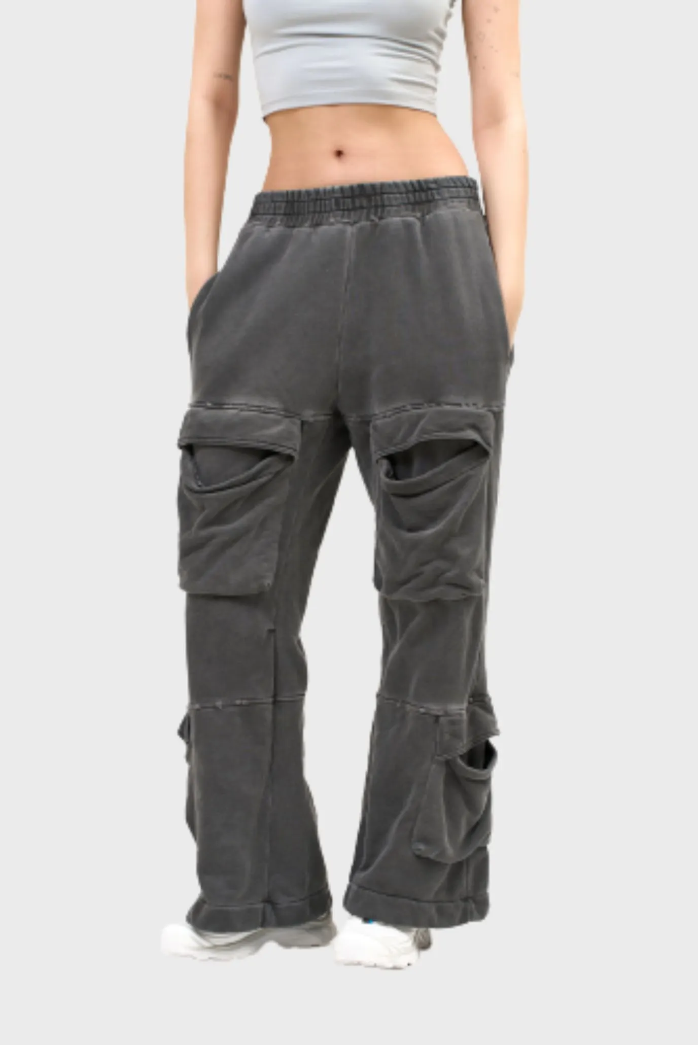 Штаны Sabe Pants Acid Wash Dark Grey 2