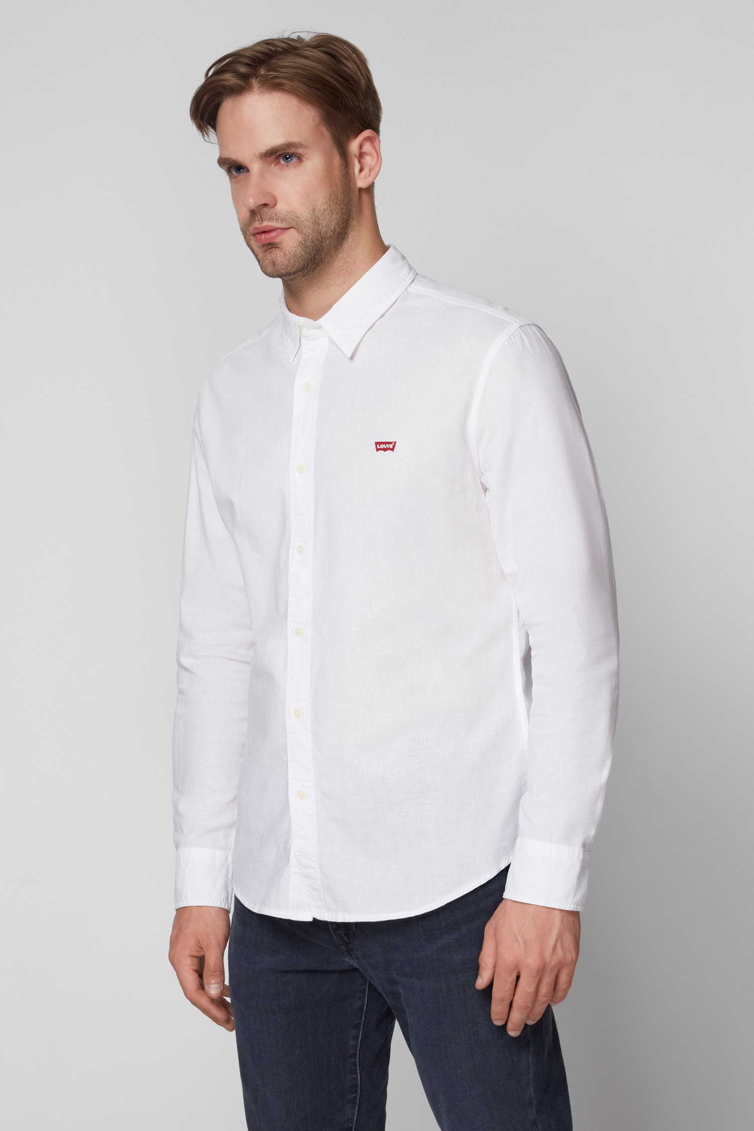 Мужская белая рубашка 4