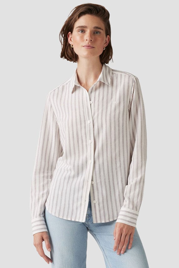 Женская белая блуза в полоску Levi's
