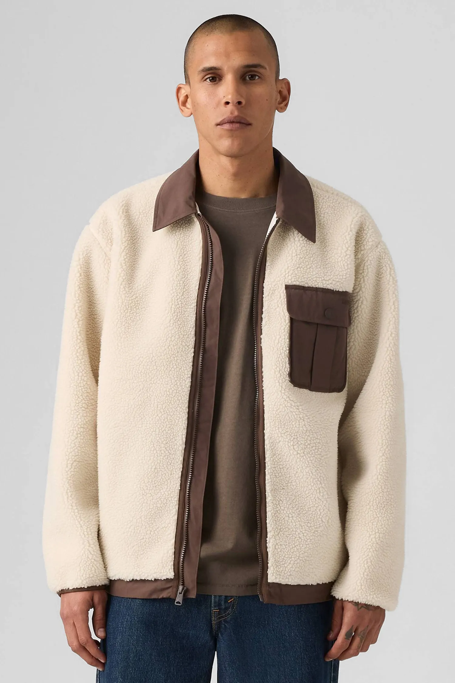 Мужская бежевая куртка 1