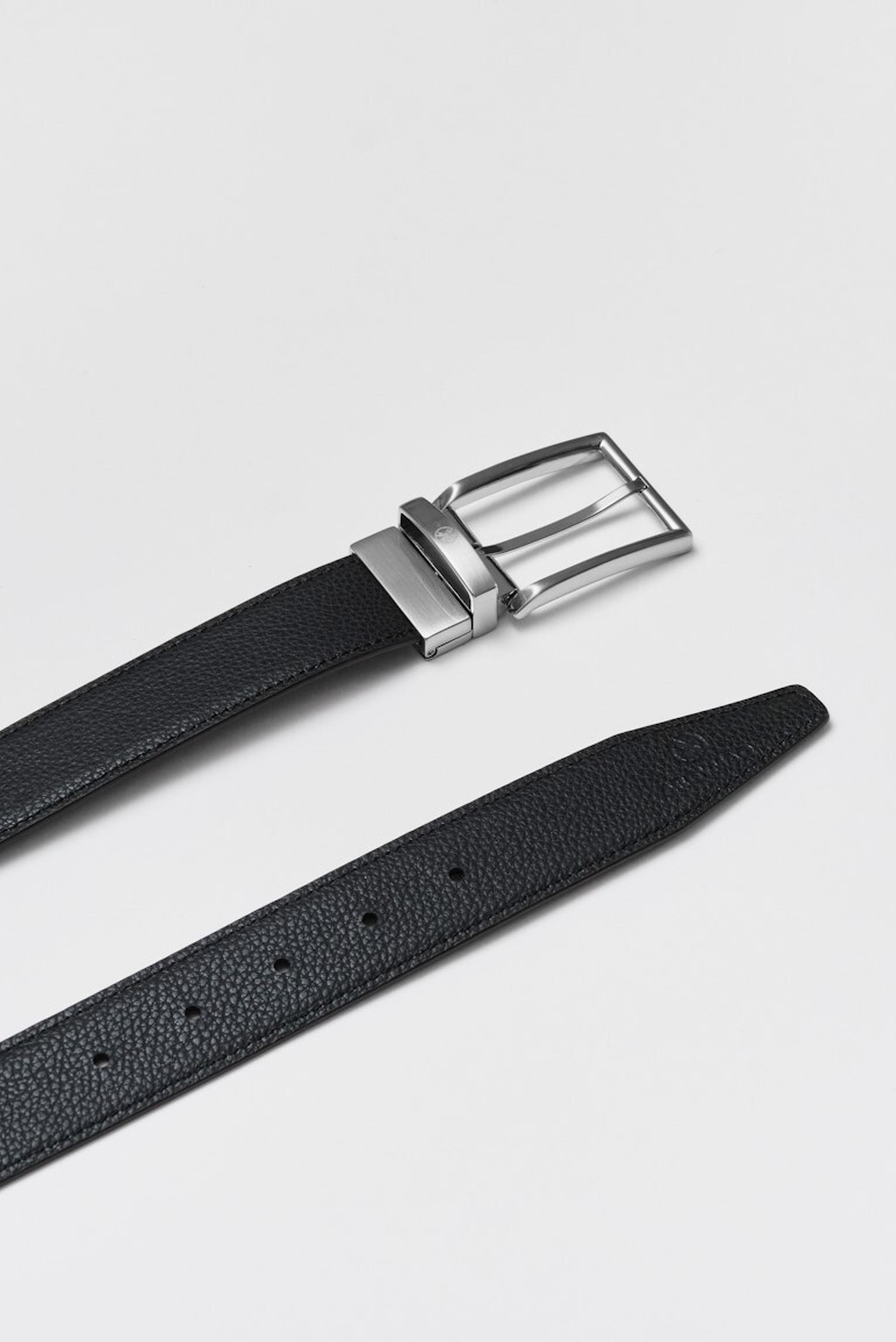 Мужской черно-темно коричневый ремень 35ММ 3