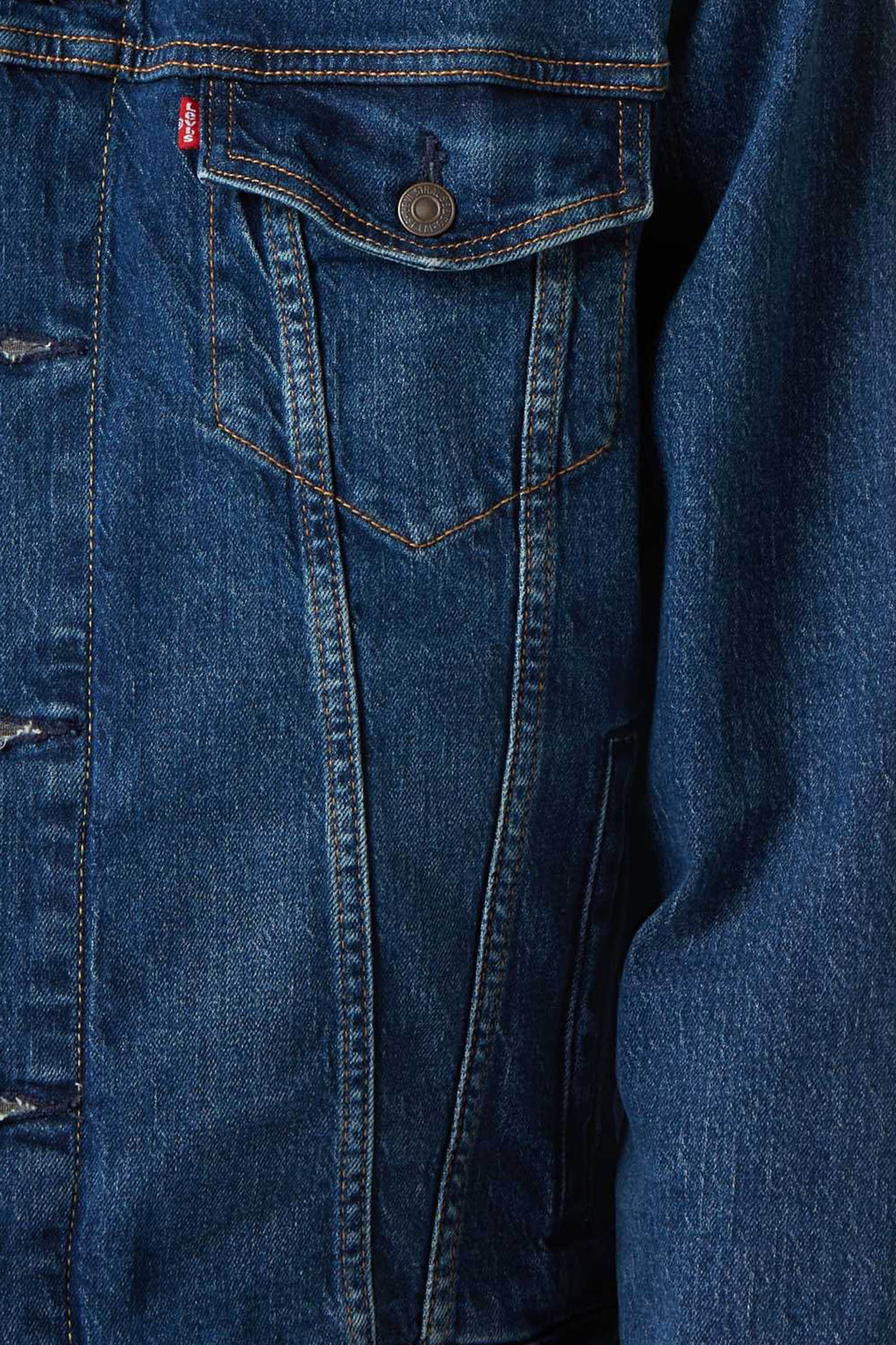 Мужская синяя джинсовая куртка 4