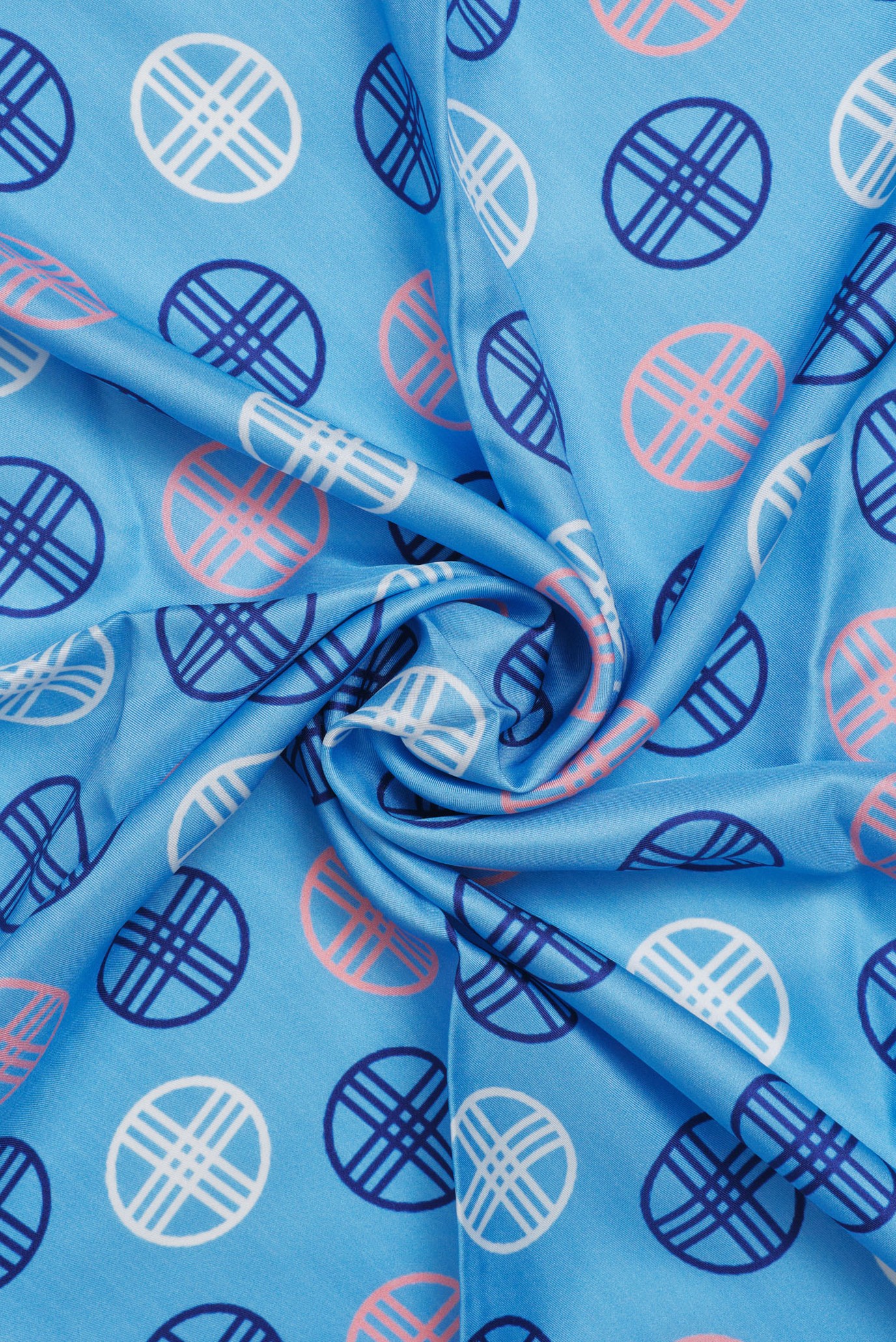 Женский голубой платок 140х140 1