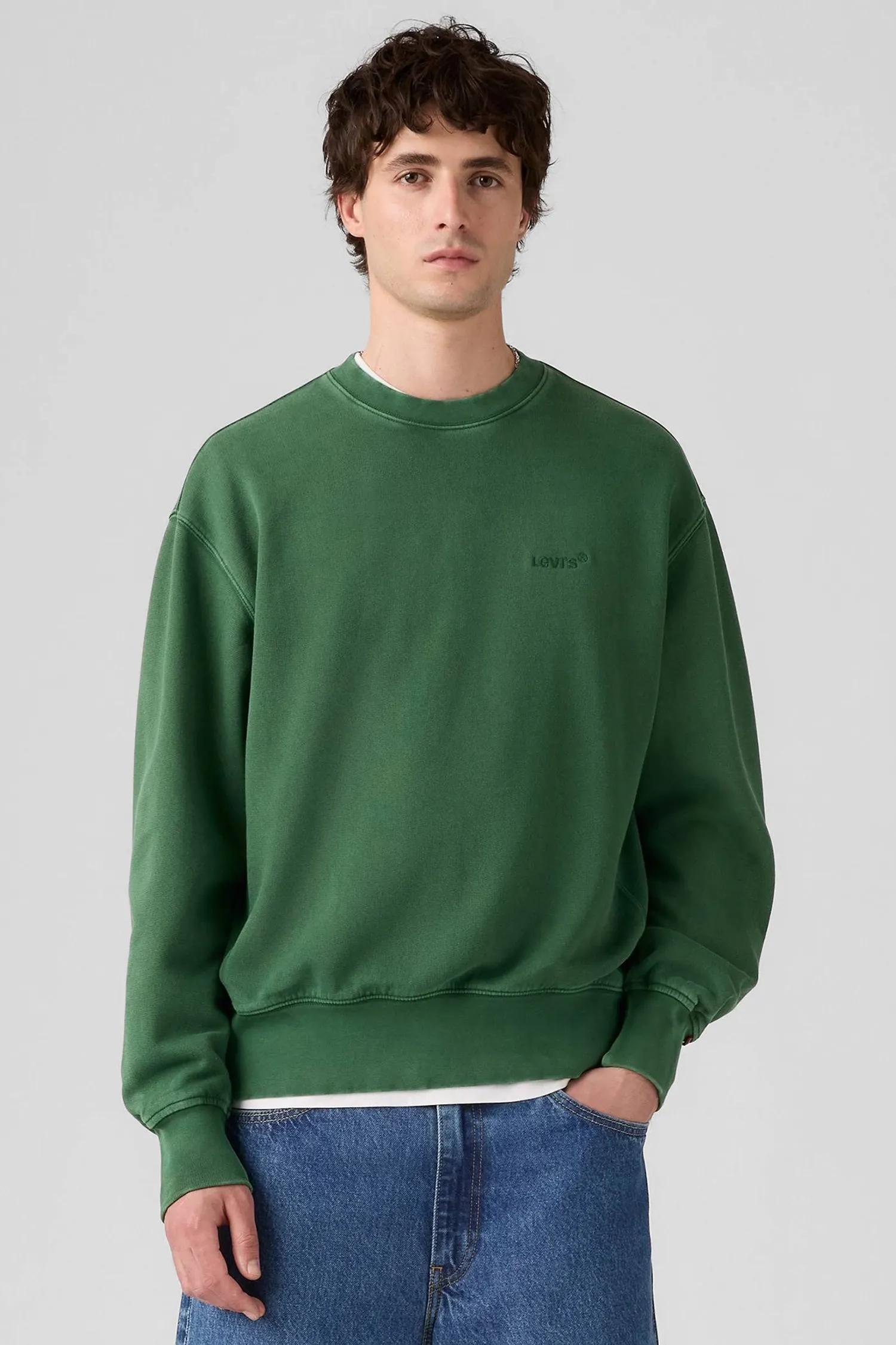 Мужской зеленый свитшот 1