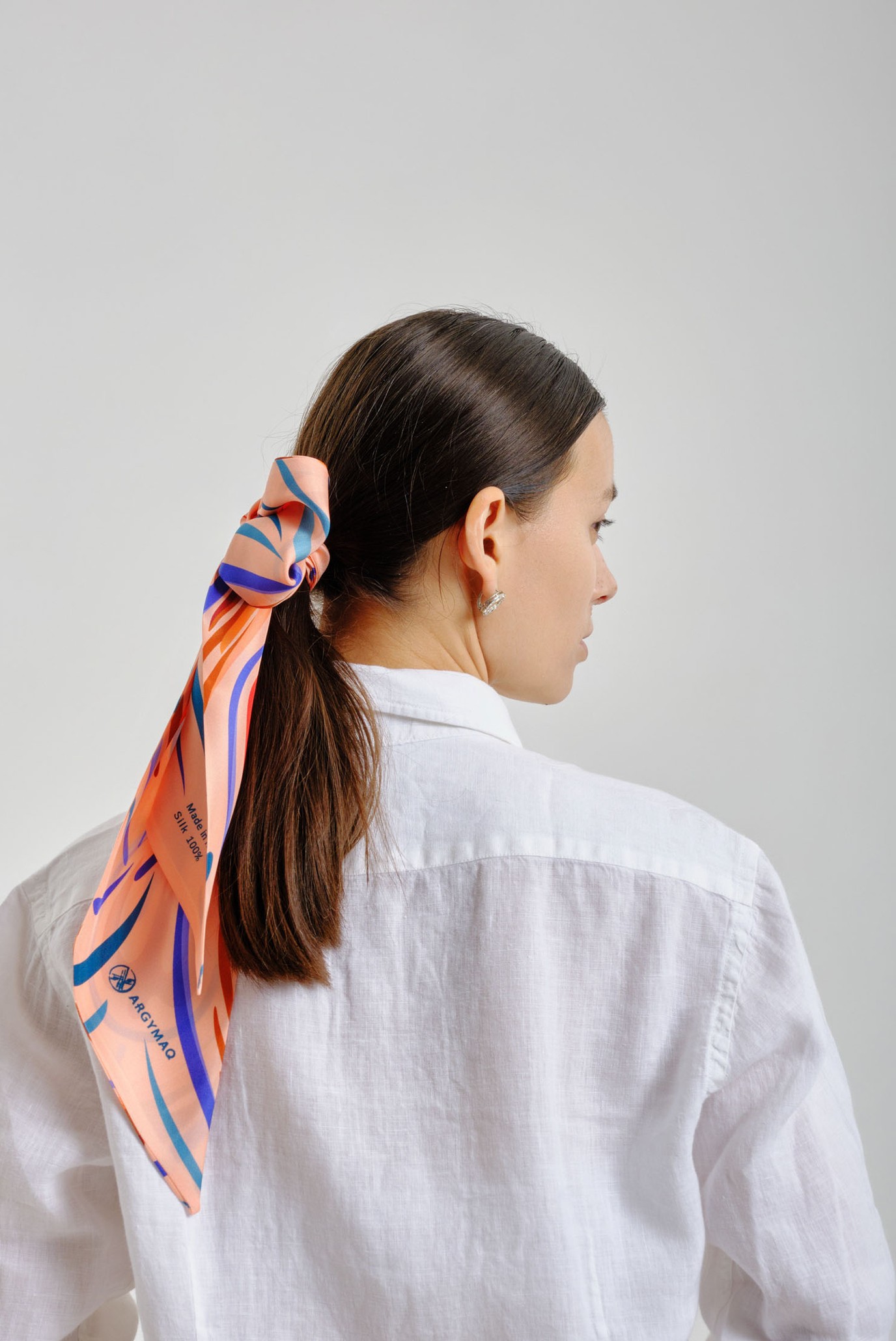 Женский бежевый платок 11х137 5