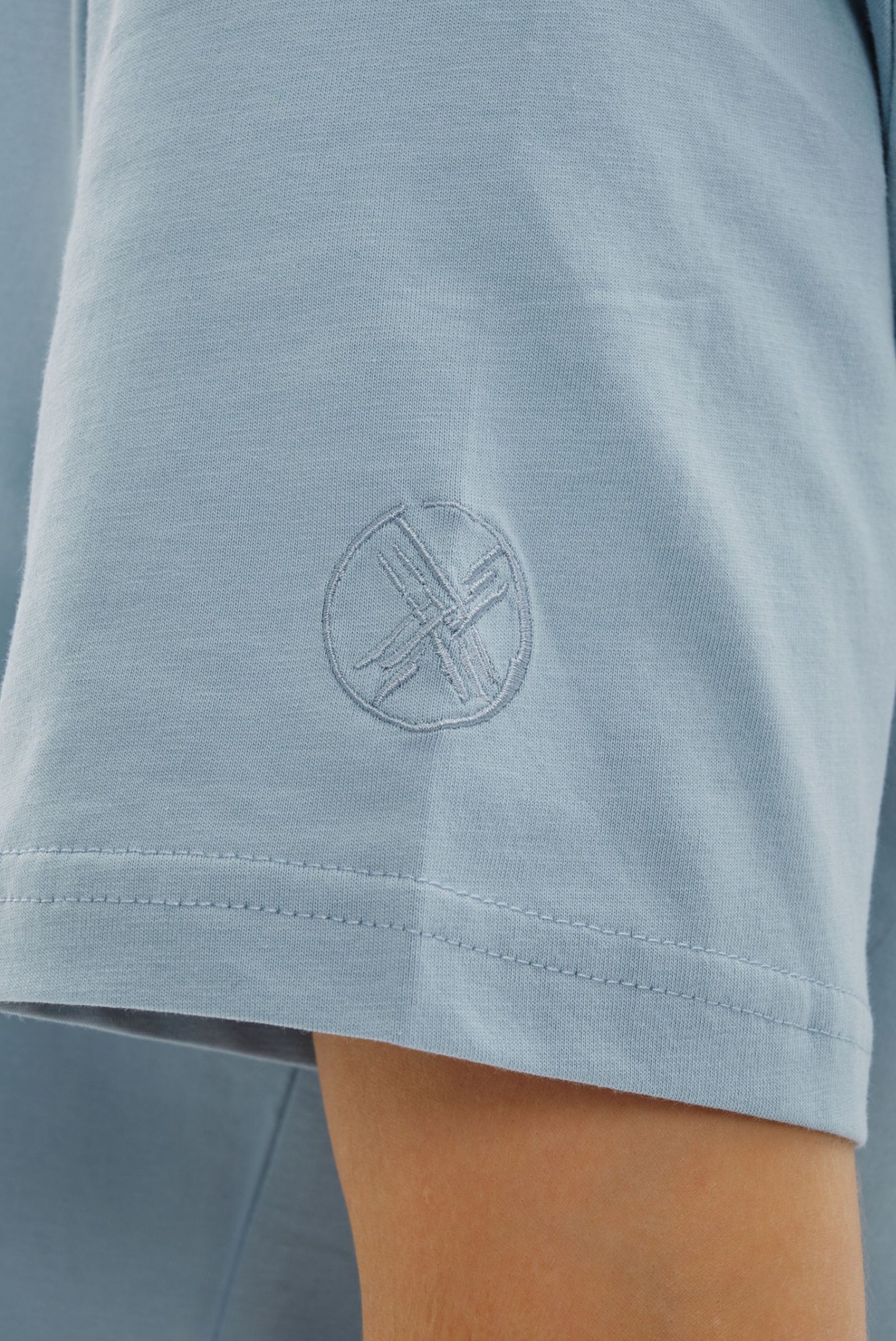 Голубая футболка ARGYMAQTAR (Унисекс) 10