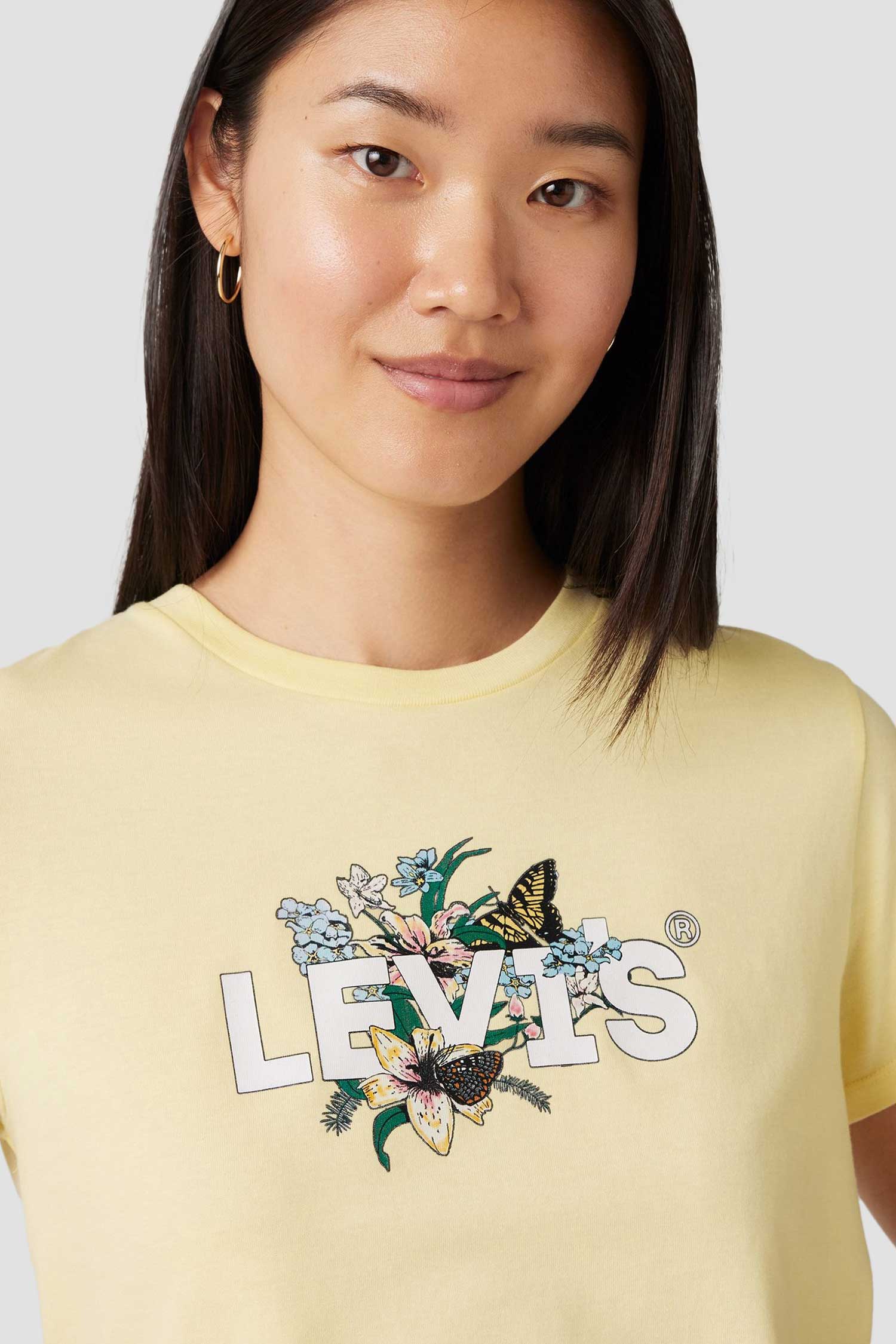 Женская желтая футболка 6