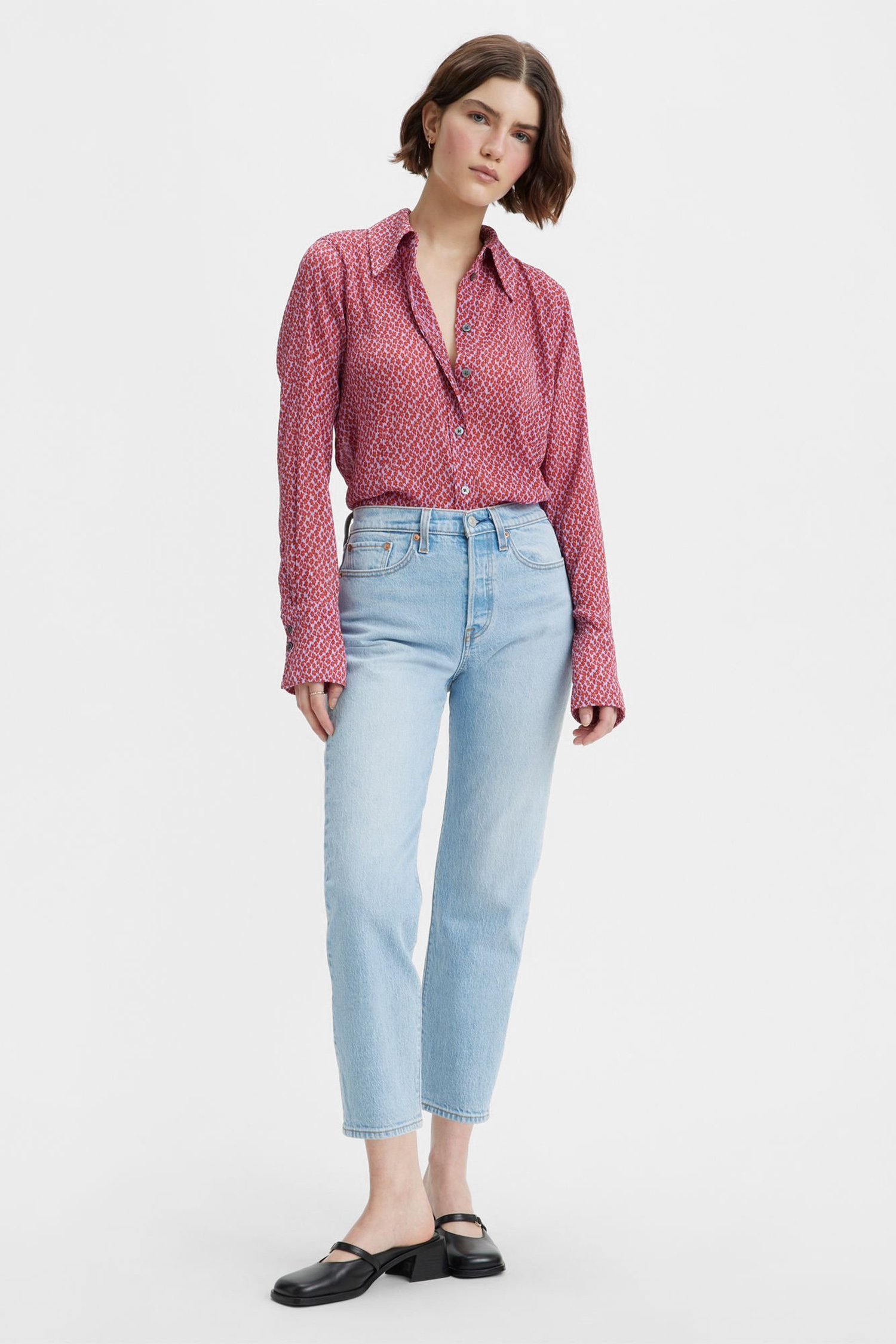 Женские голубые джинсы Wedgie Straight 8