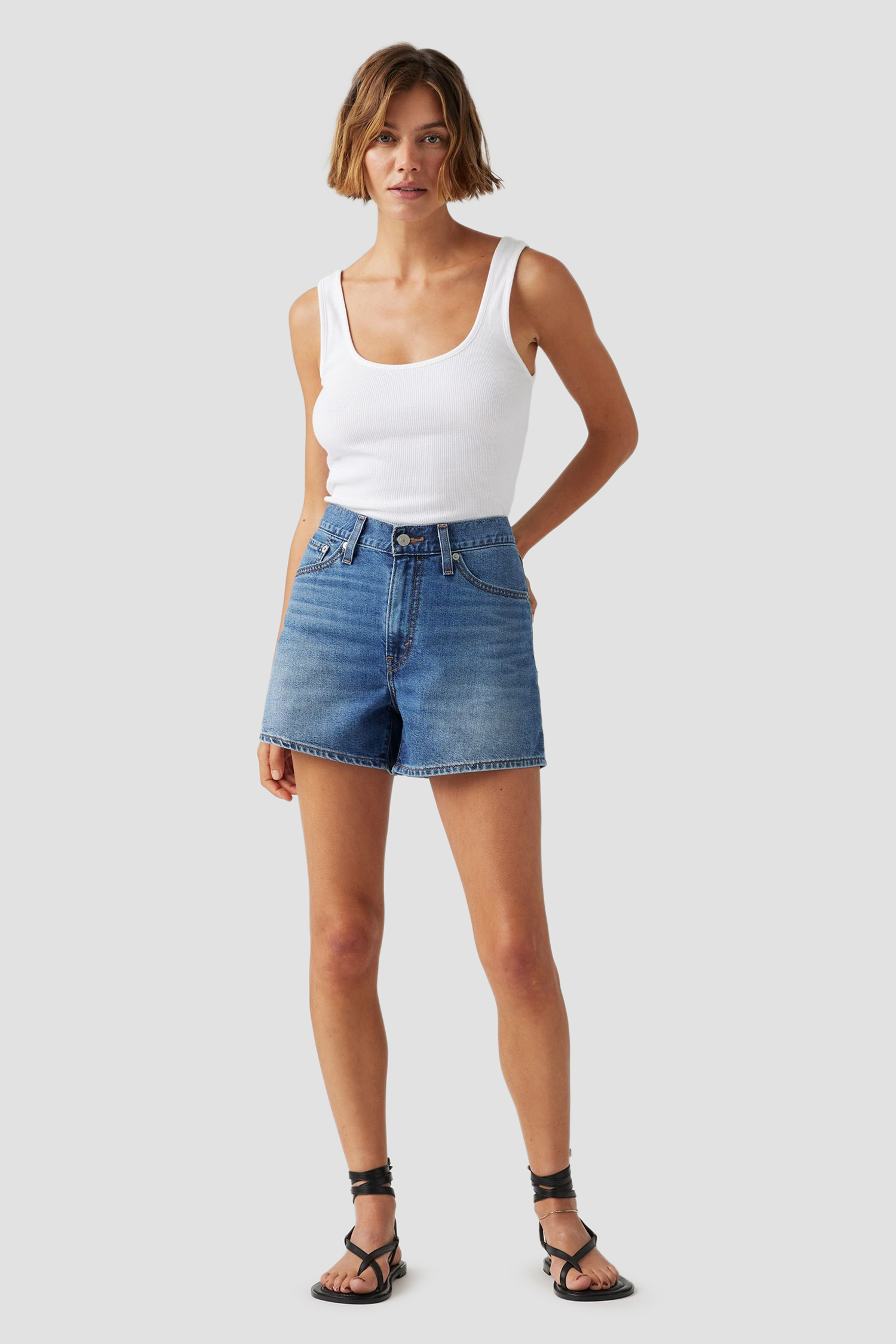 Женские синие джинсовые шорты 80's Mom 6