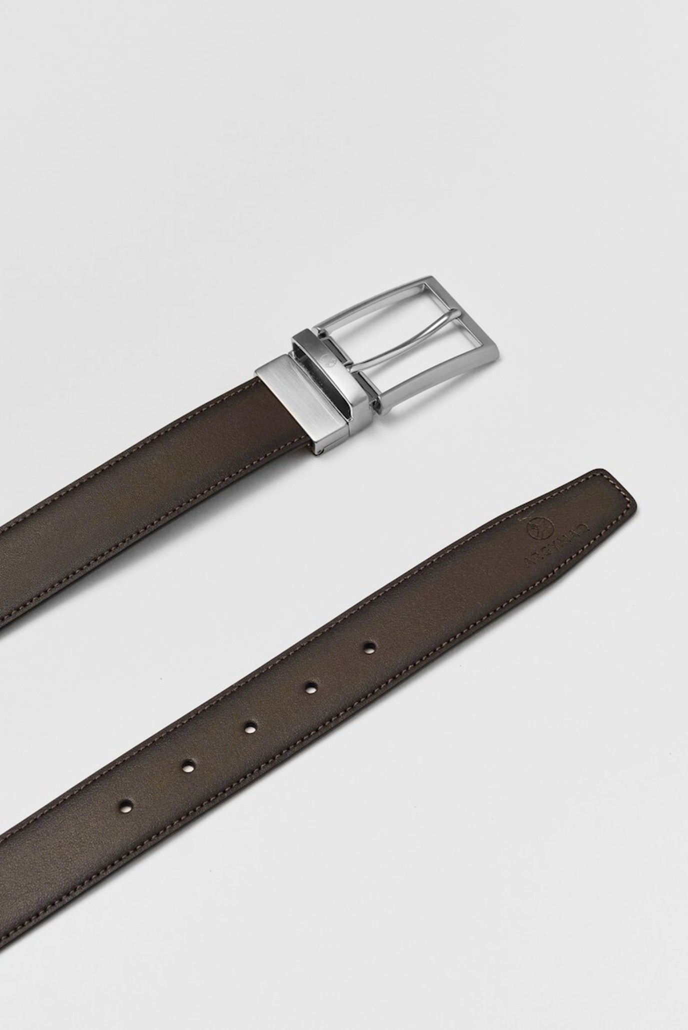 Мужской коричнево-черный ремень 35ММ 2