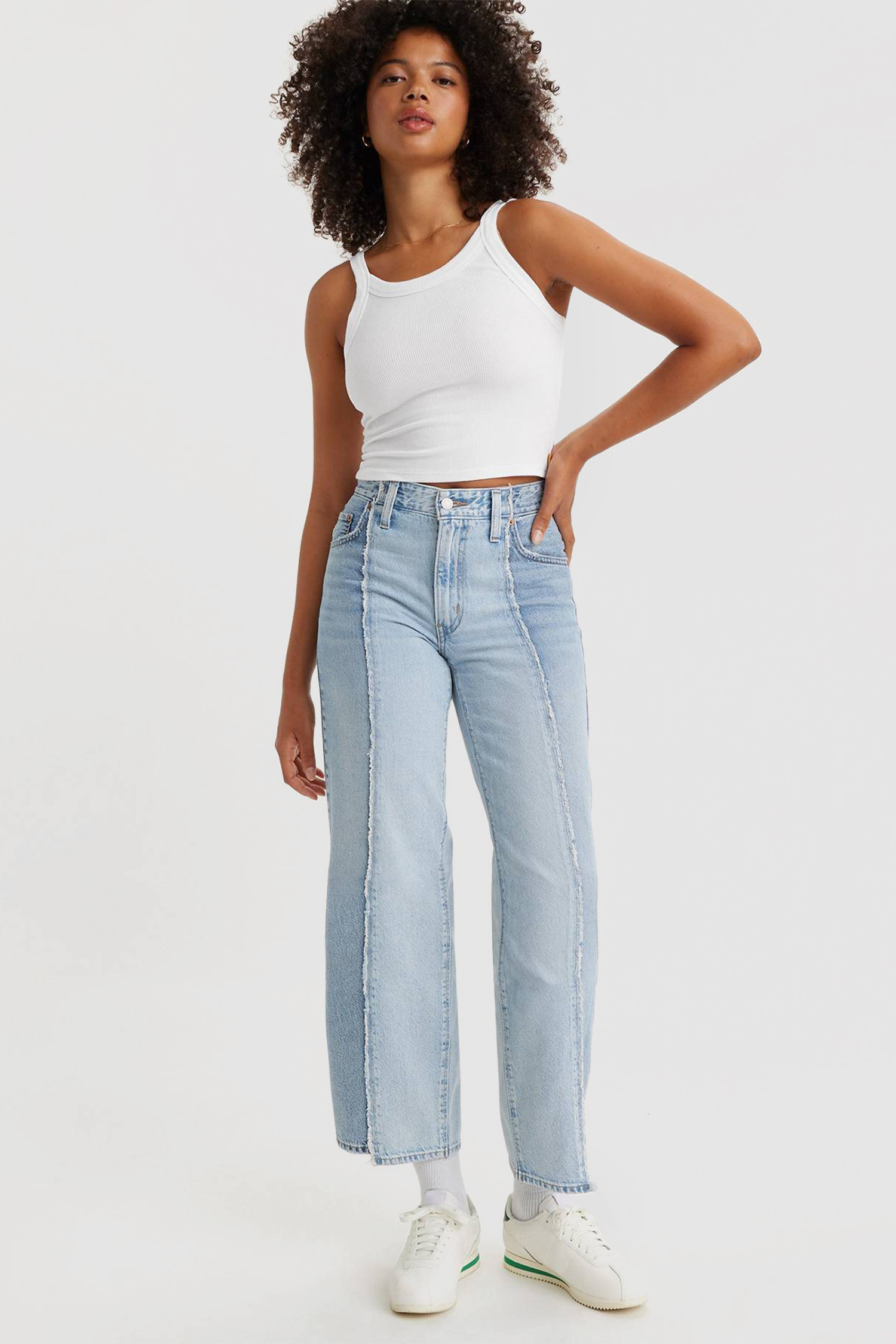 Женские голубые джинсы Baggy Dad Recrafted 7