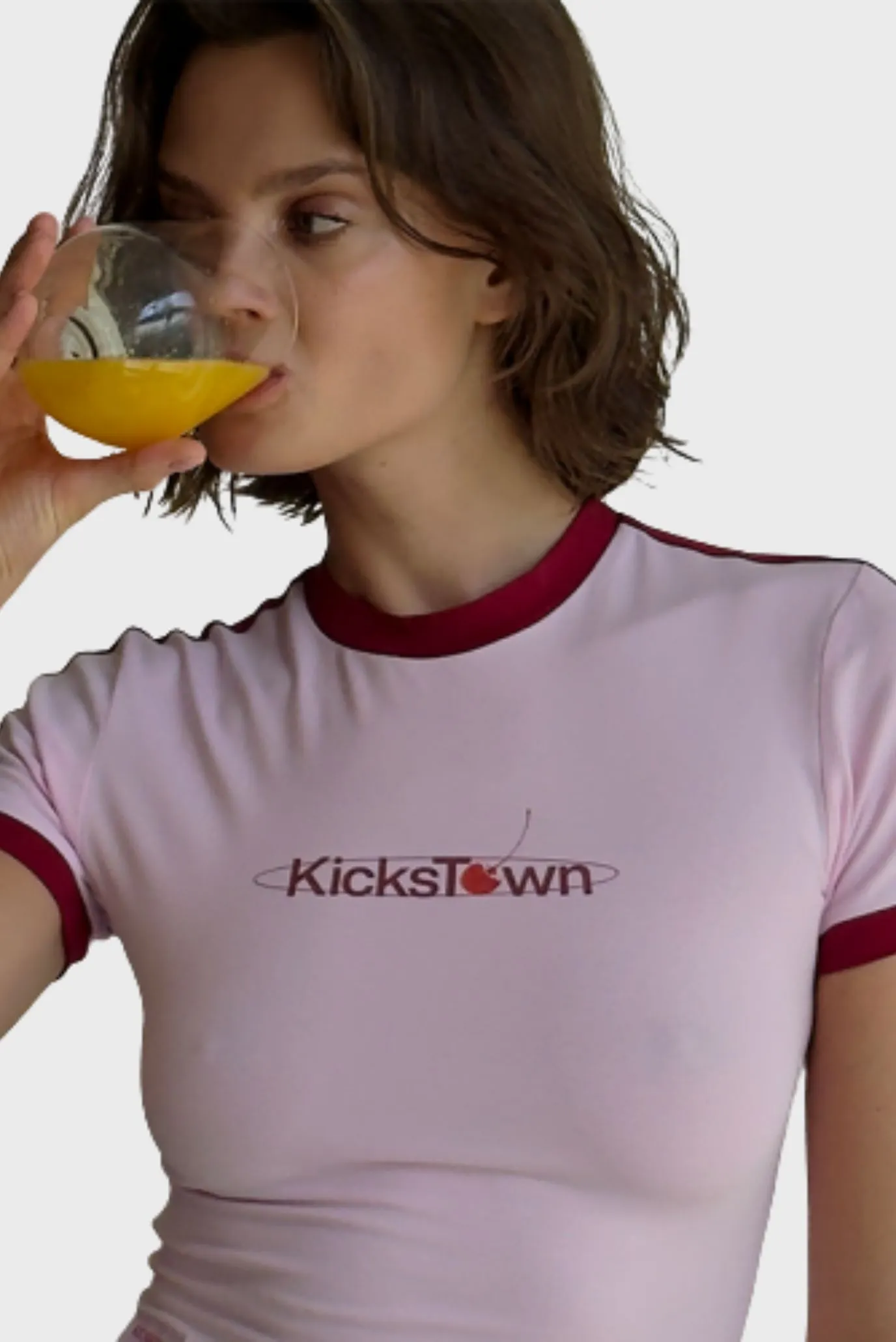 Футболка Sabe Cherry Logo T-Shirt Slim Pink 3