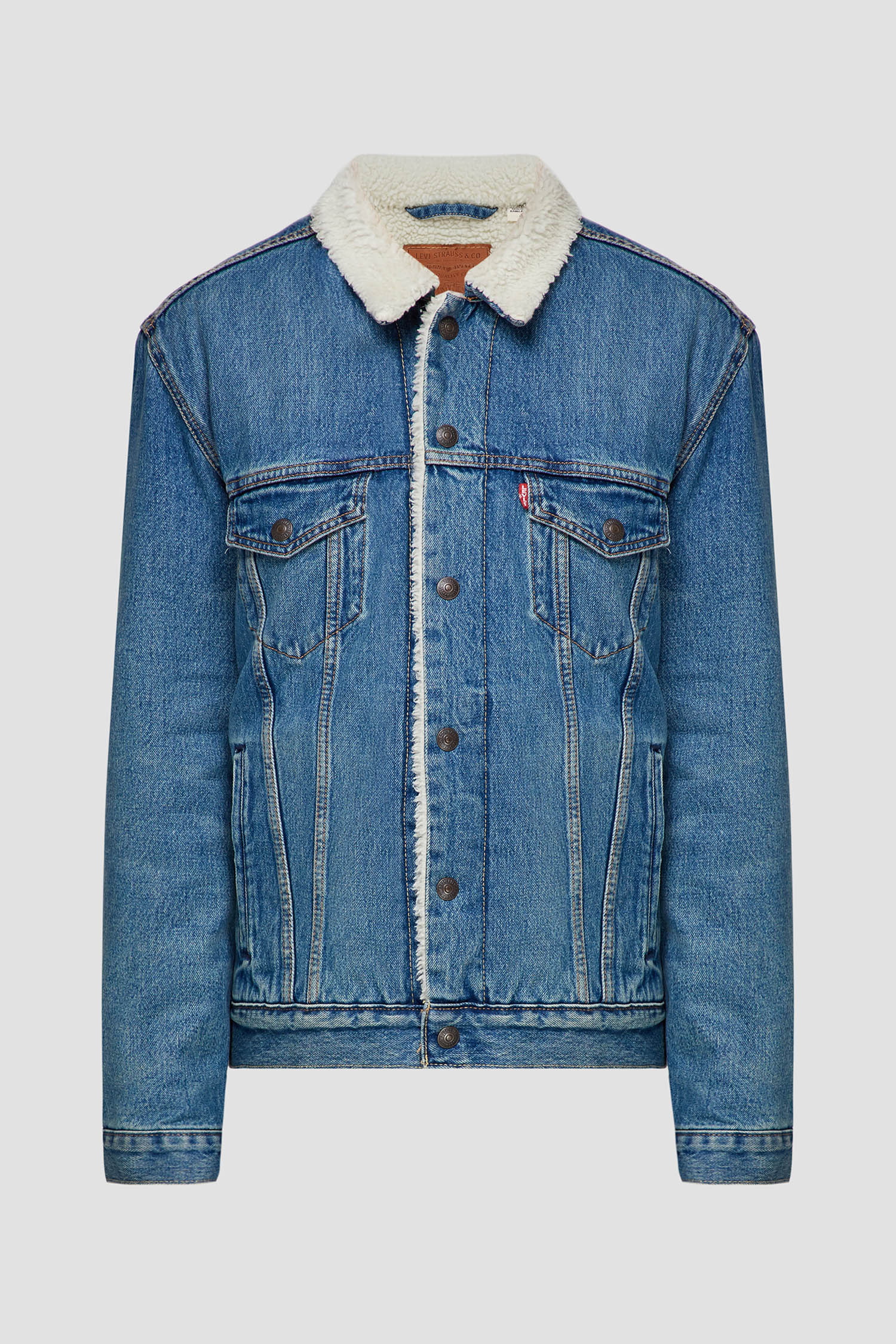 Мужская голубая джинсовая куртка 2