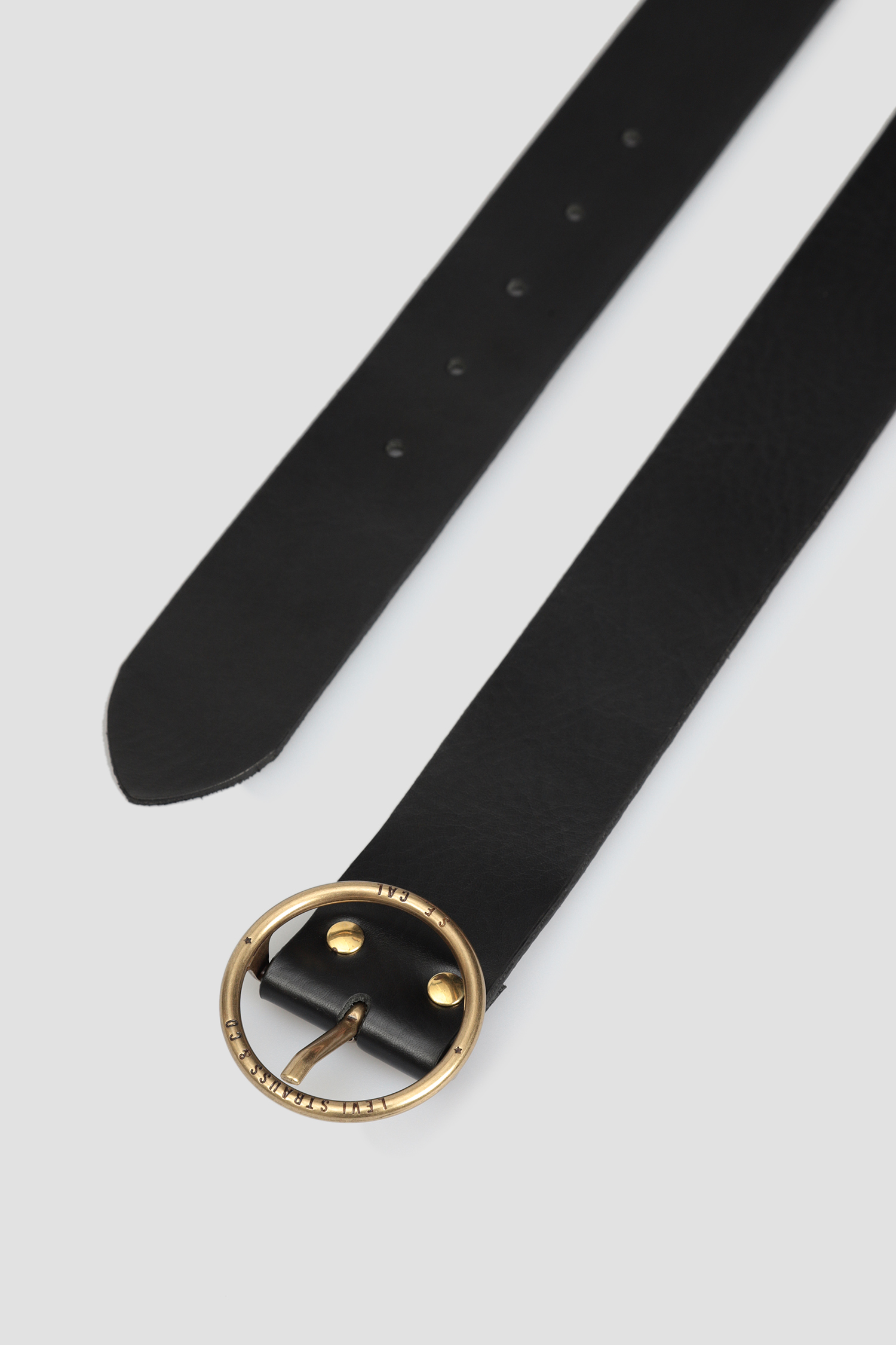 Женский черный кожаный ремень 4