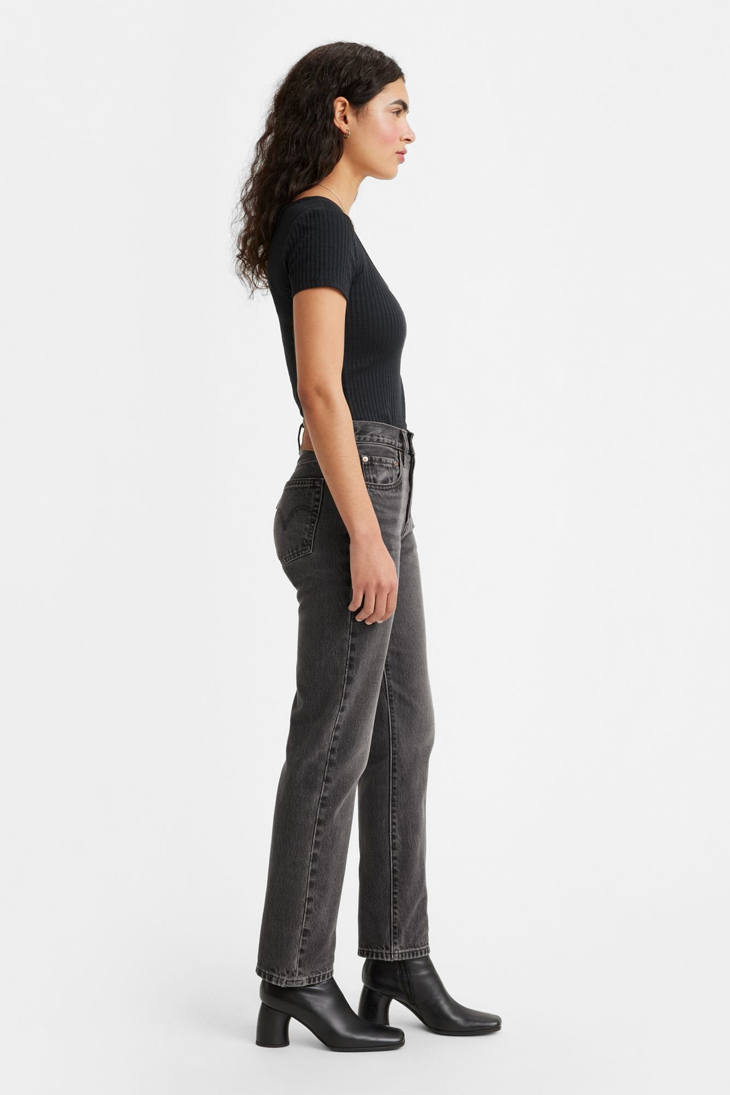 Женские черные джинсы 501® Straight 4