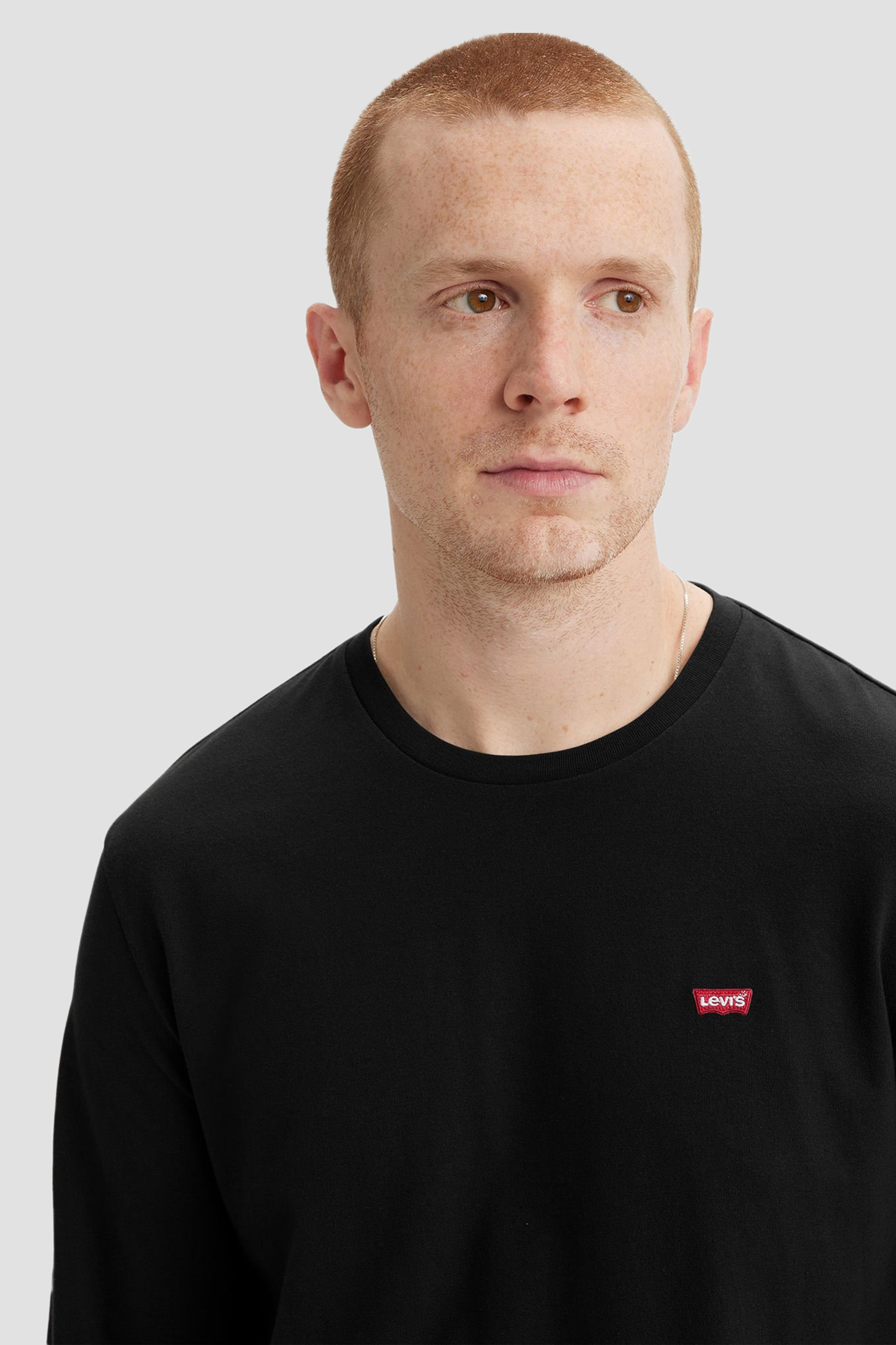 Мужской черный лонгслив 5