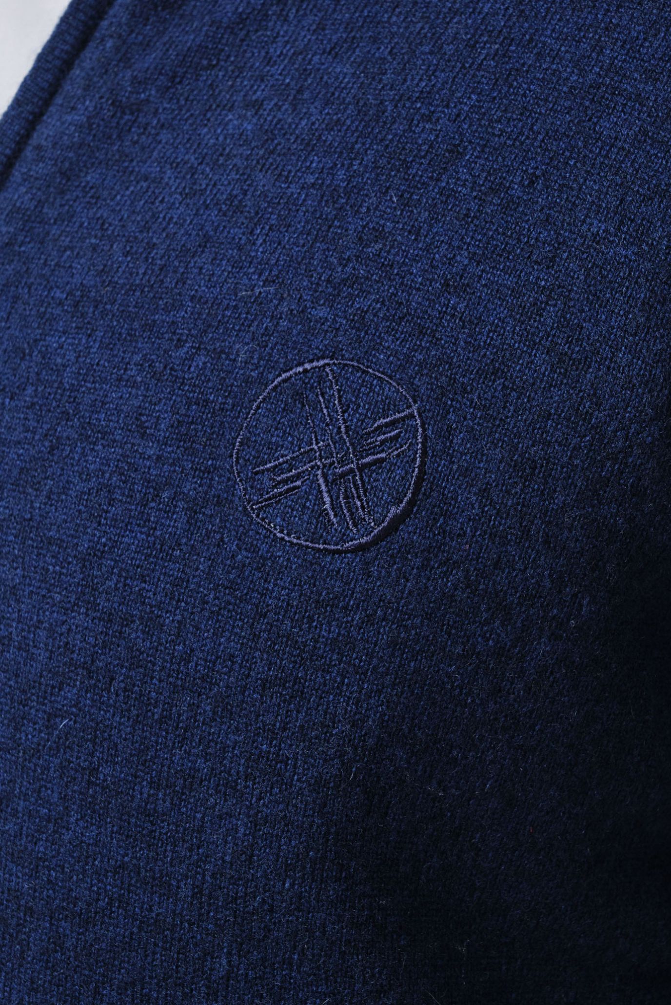 Мужская темно-синяя кофта на замке 6