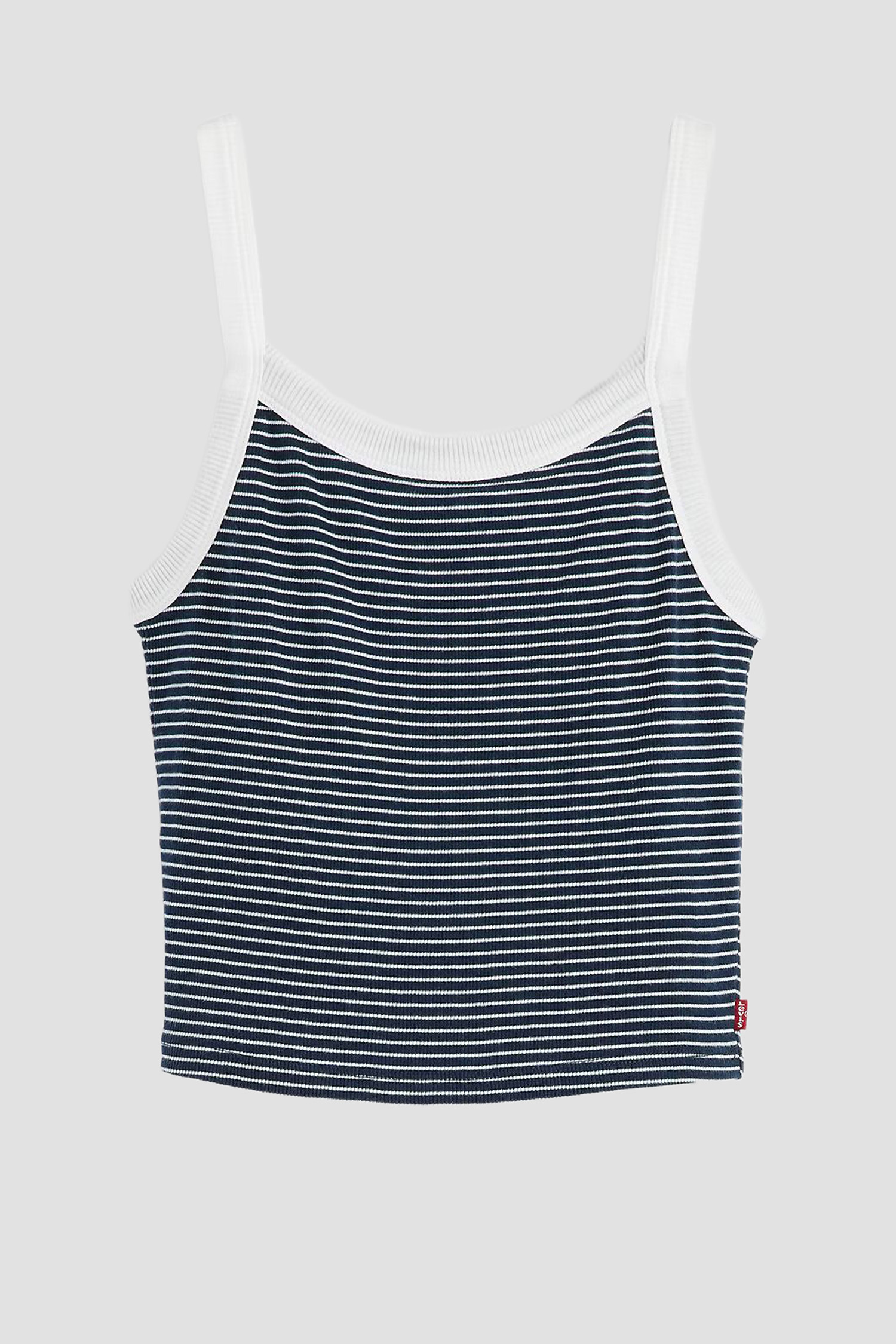 Женская темно-синяя майка в полоску 2