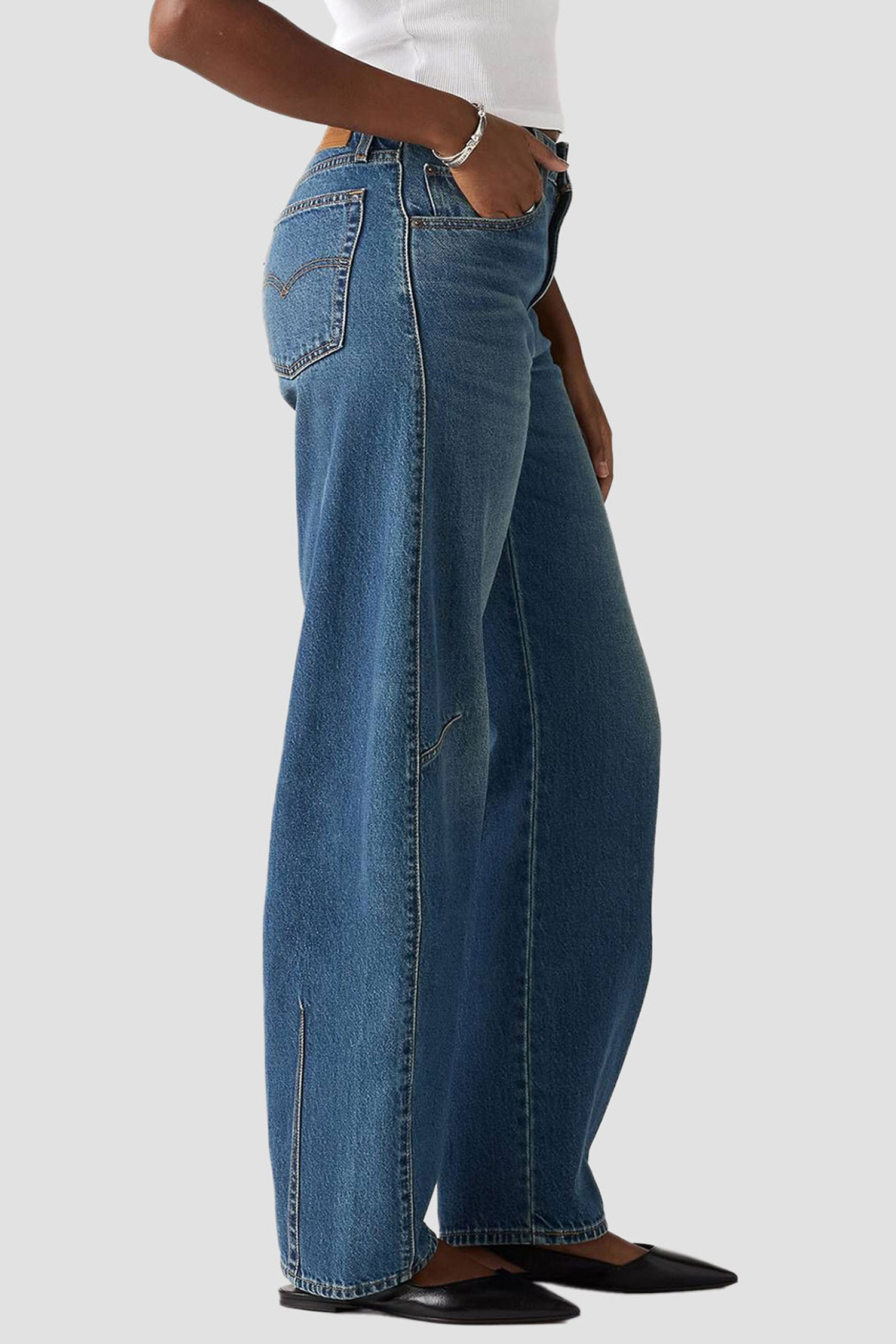 Женские синие джинсы Baggy Dad Barrel 3