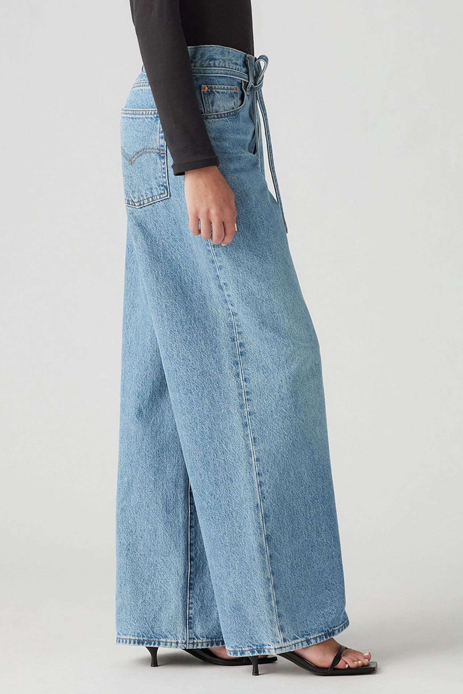 Женские голубые джинсы XL Straight 4