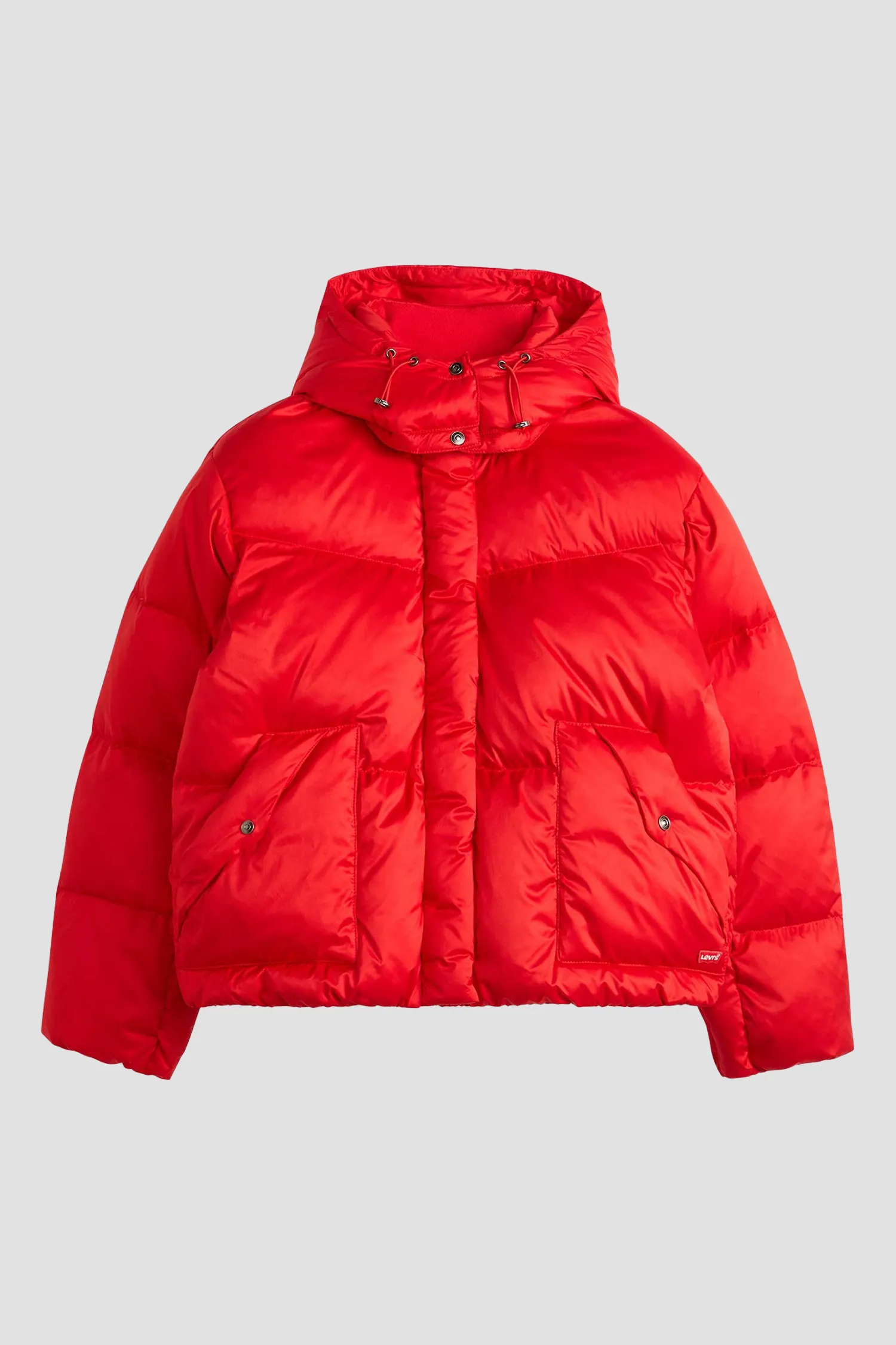 Женский красный пуховик 2