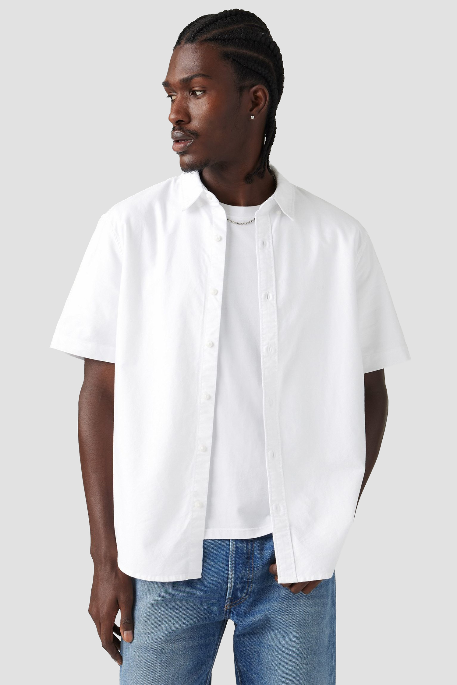 Мужская белая рубашка 4