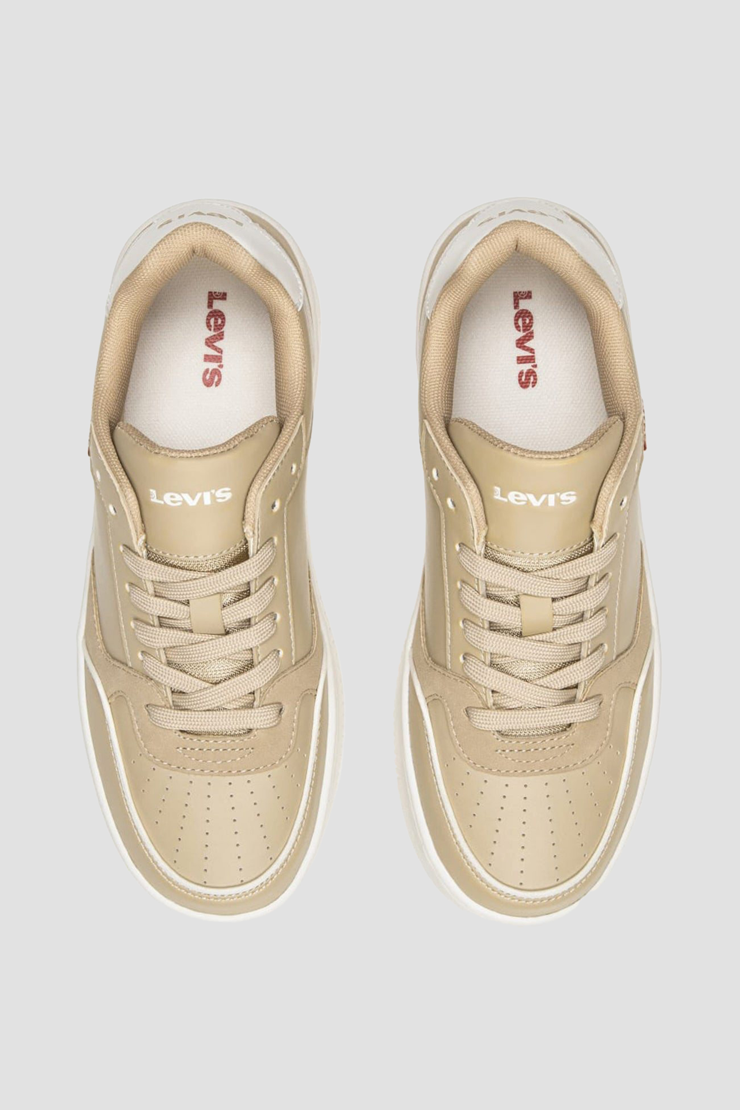 Женские бежевые сникерсы 3