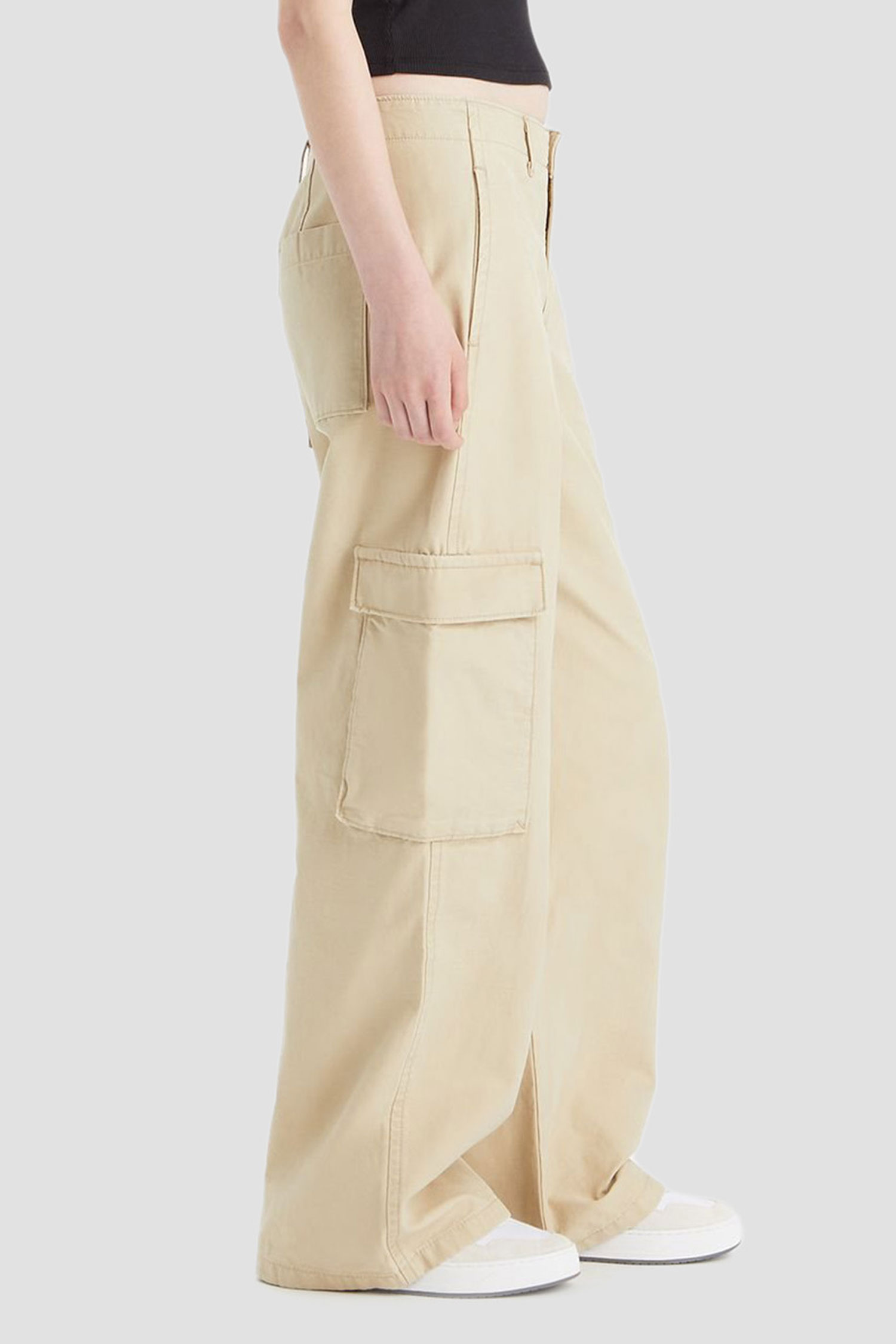 Женские бежевые карго Baggy Cargo 5