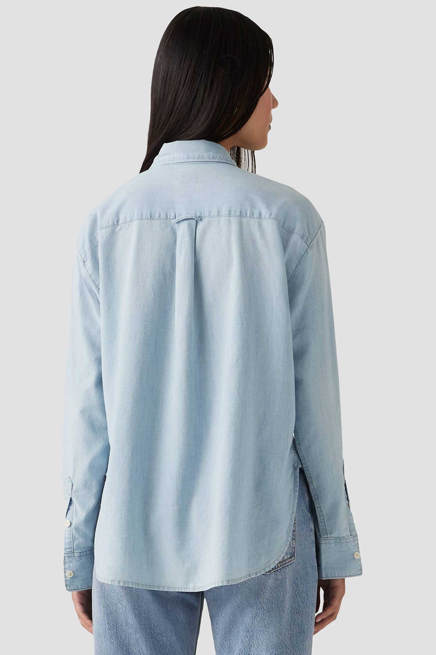 Женская голубая рубашка 3