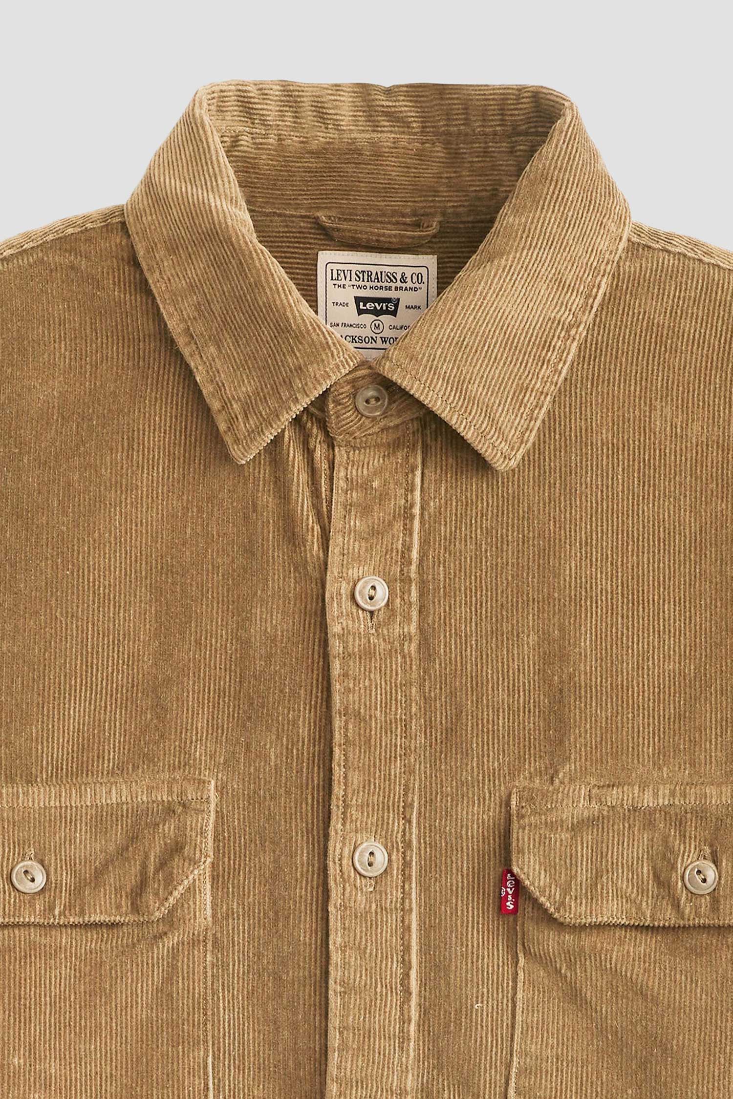 Мужская бежевая вельветовая рубашка 6