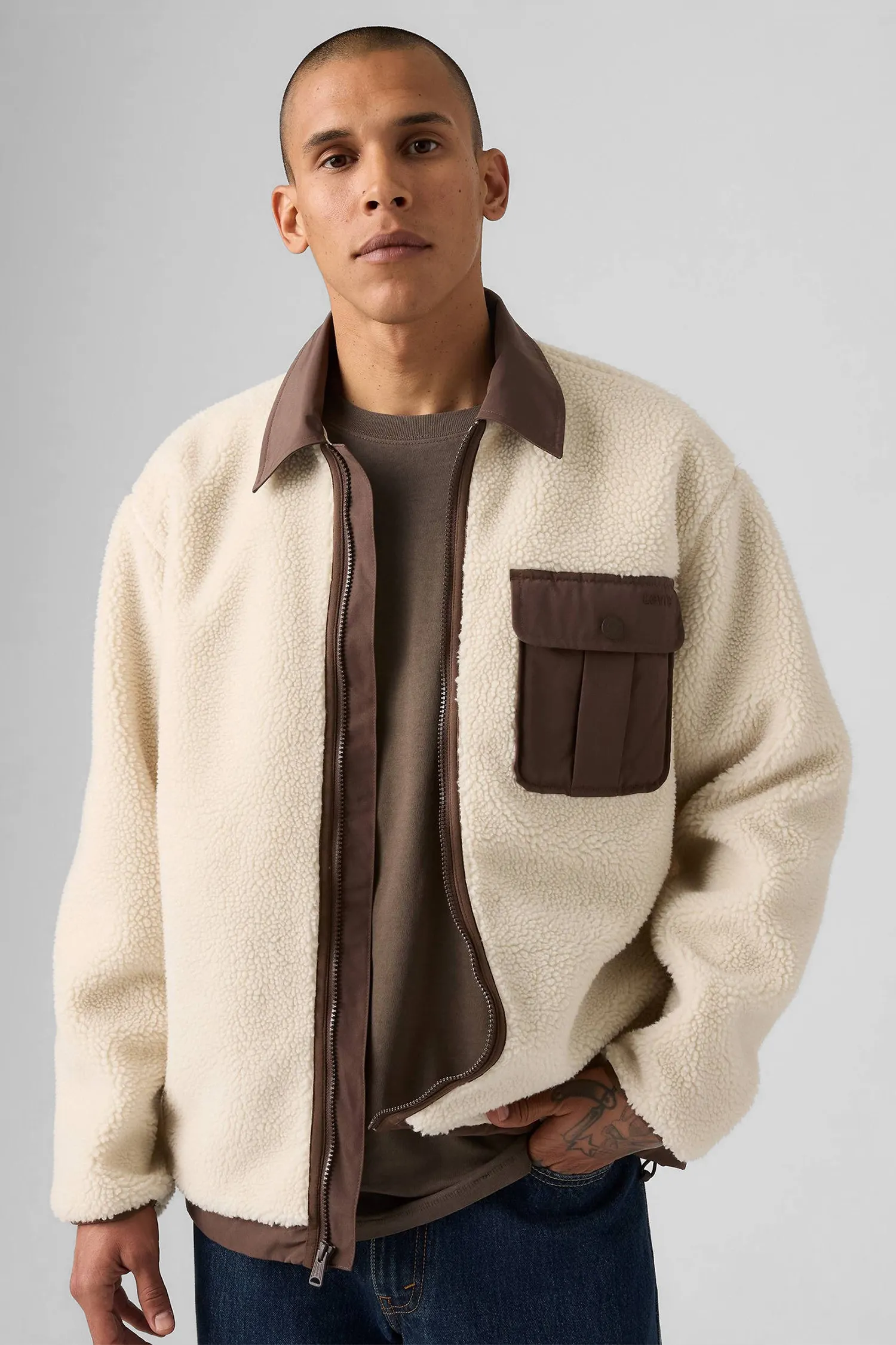 Мужская бежевая куртка 4