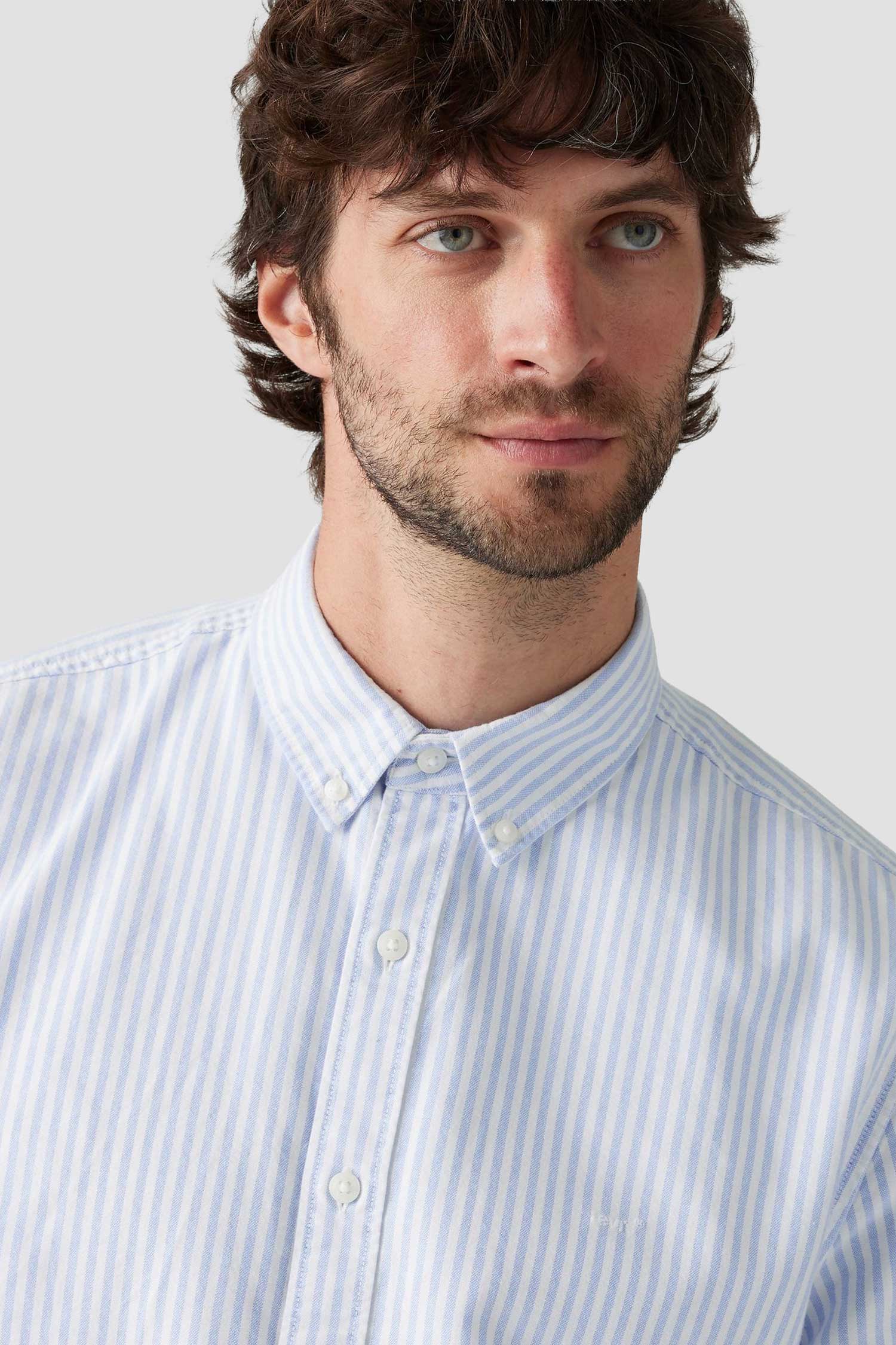 Мужская рубашка в полоску 6