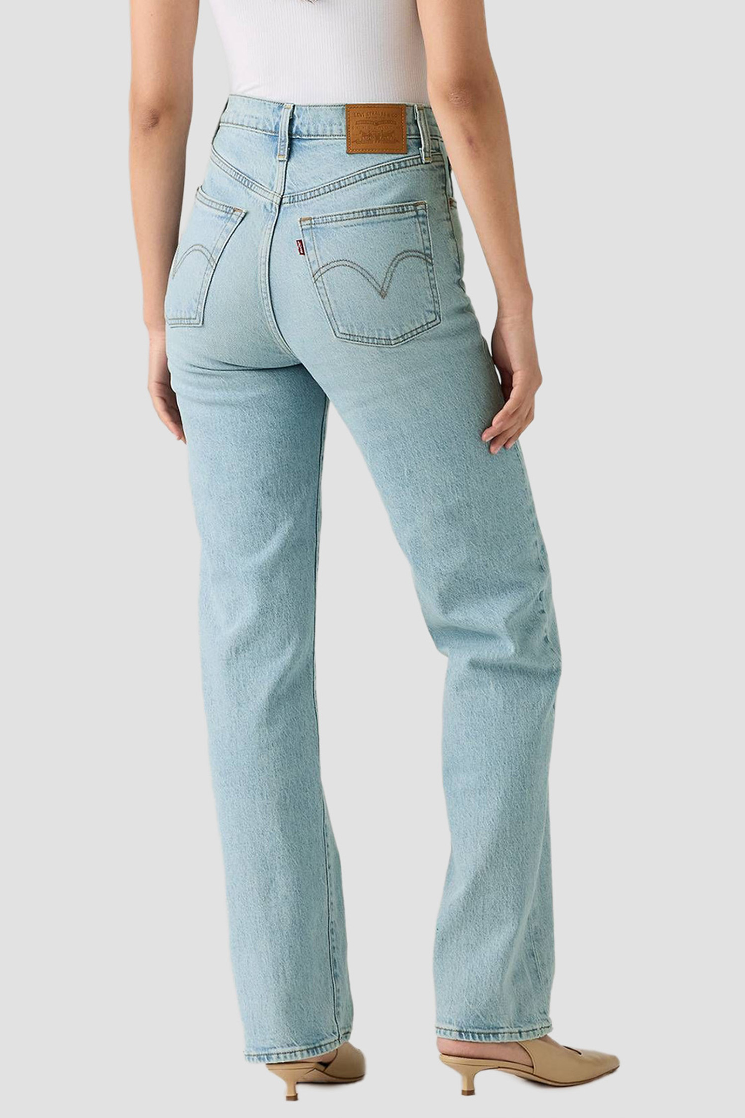 Женские голубые джинсы Ribcage Full Length 3