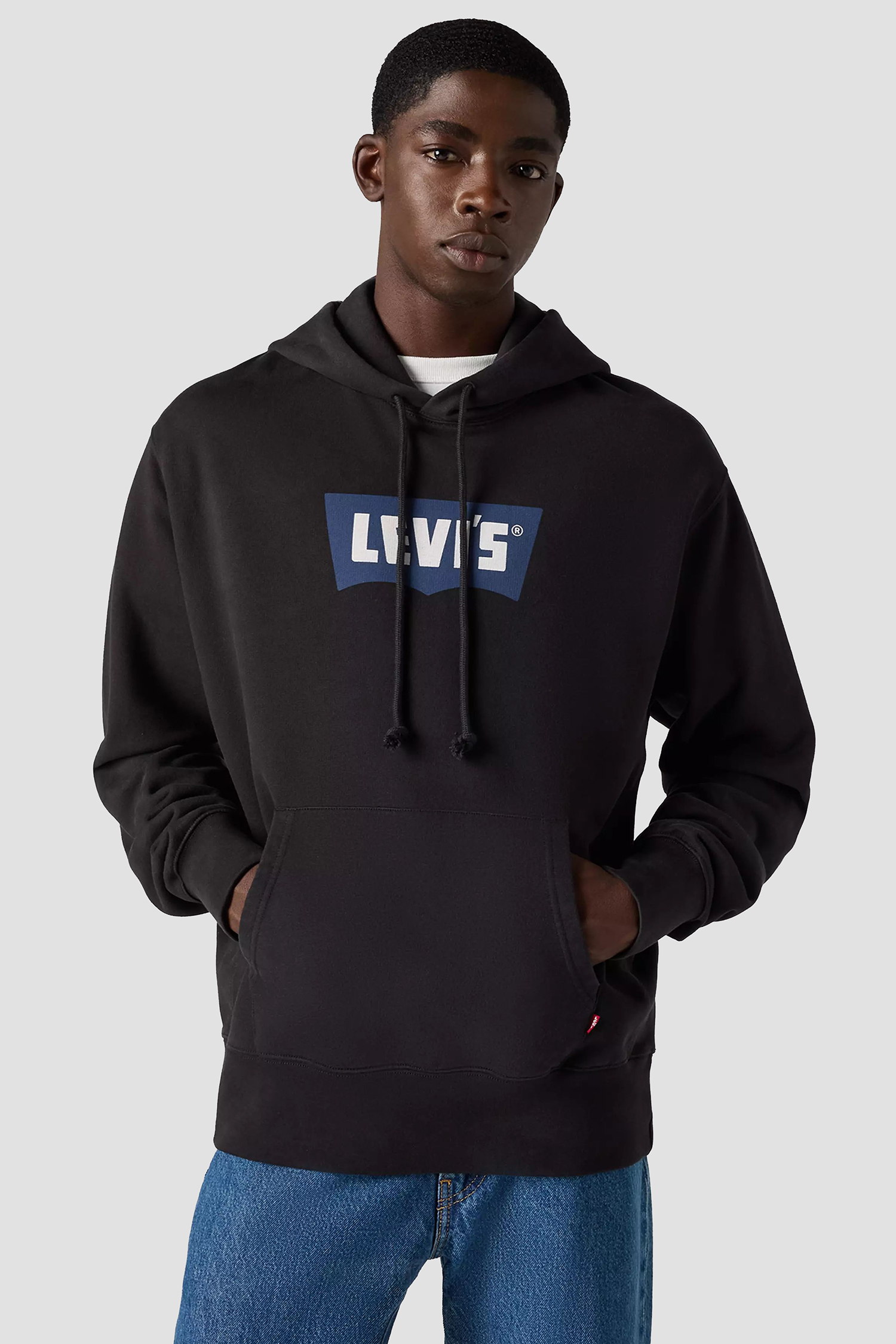 Мужское черное худи 1