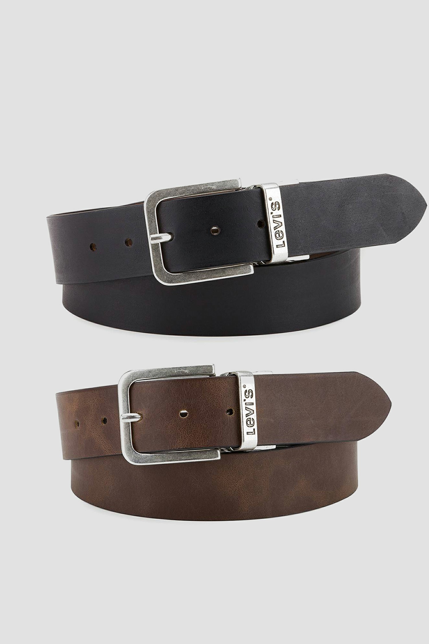 Мужской двусторонний кожаный ремень 1