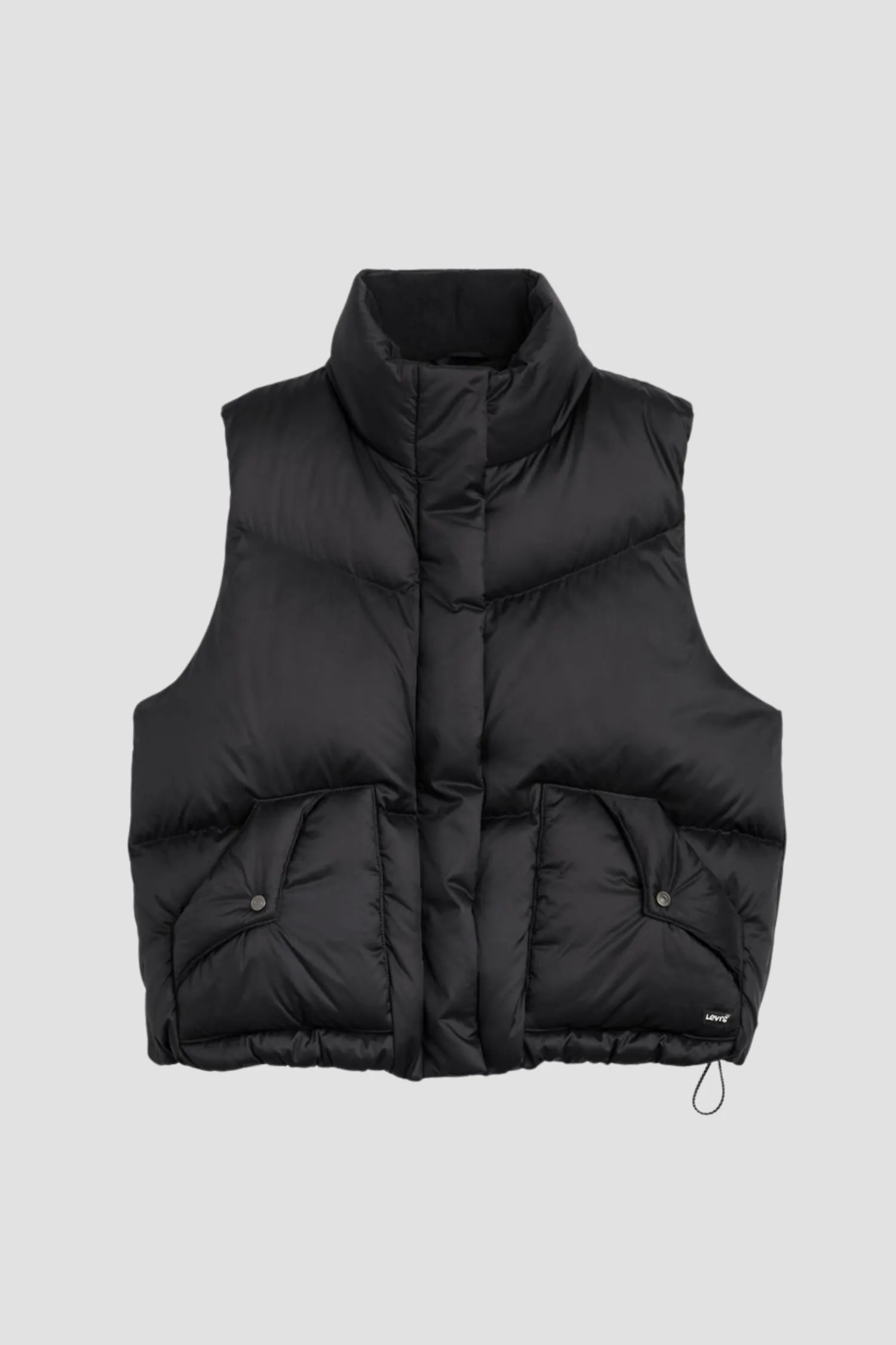 Женский черный пуховой жилет 2