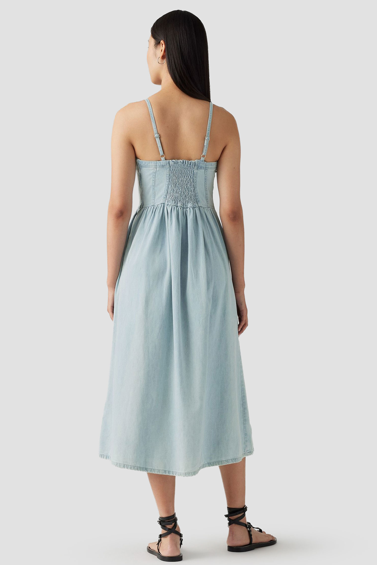 Женское голубое платье 3