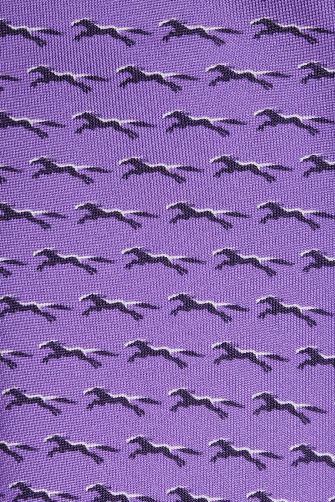 Мужской фиолетовый шелковый галстук 5