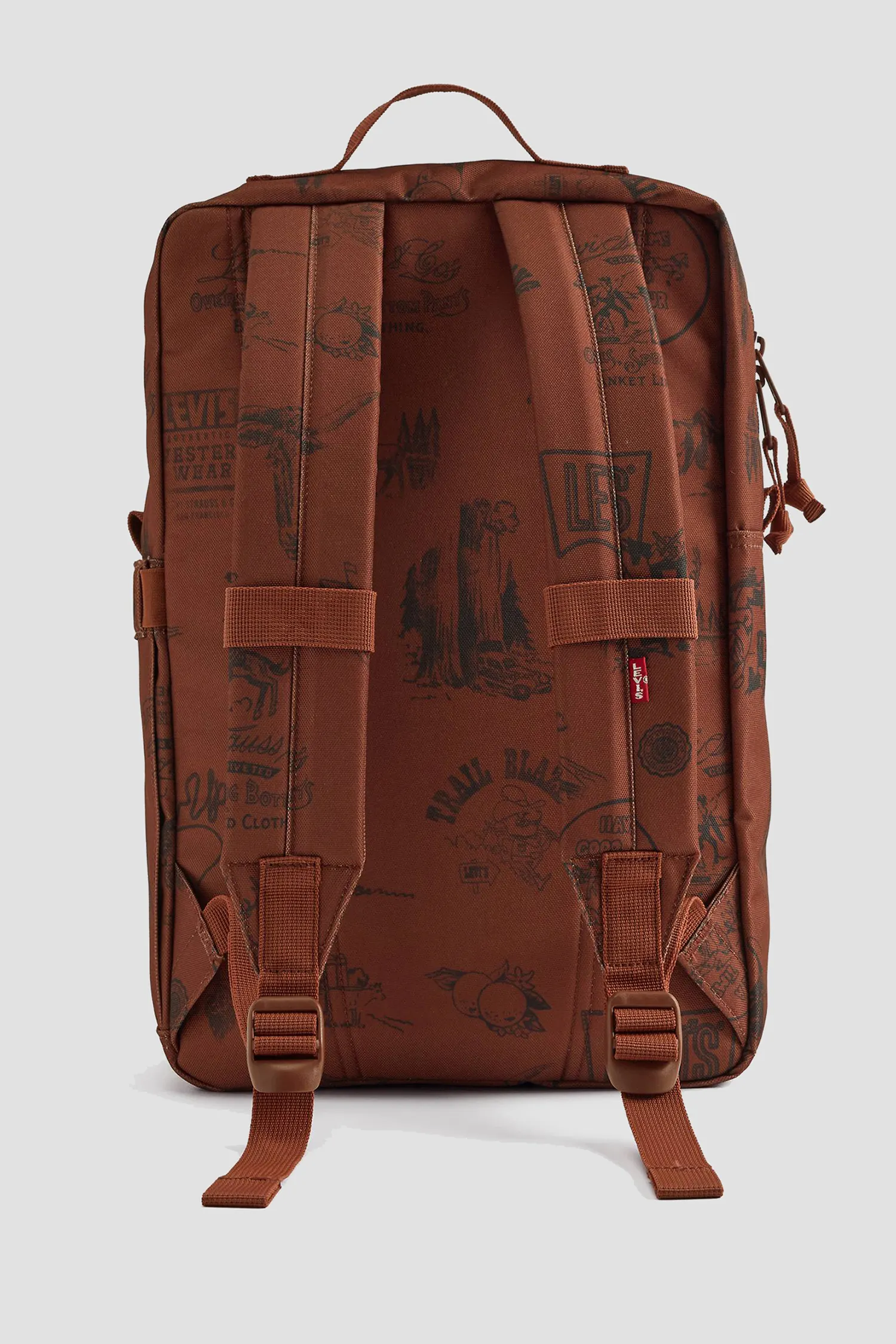 Мужской коричневый рюкзак с узором 2