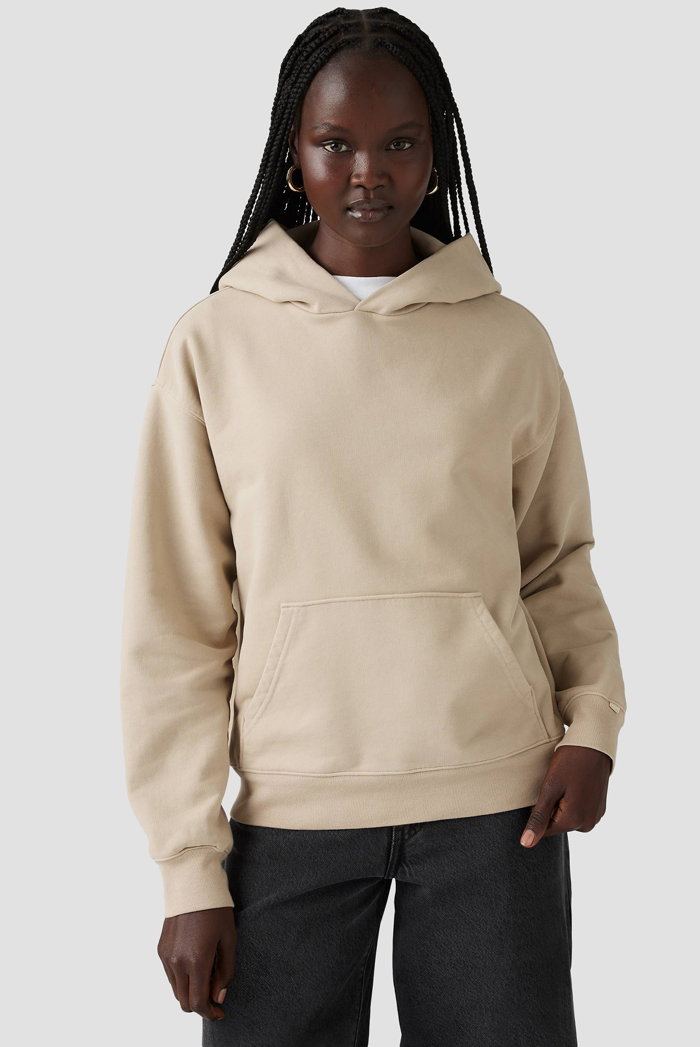 Женское бежевое худи 4