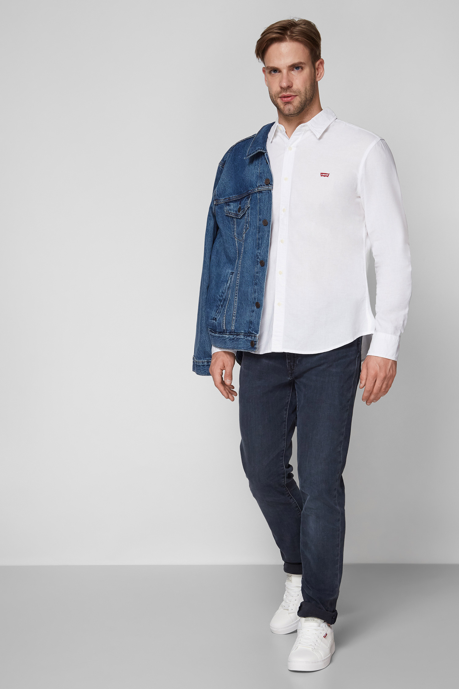 Мужская белая рубашка 6