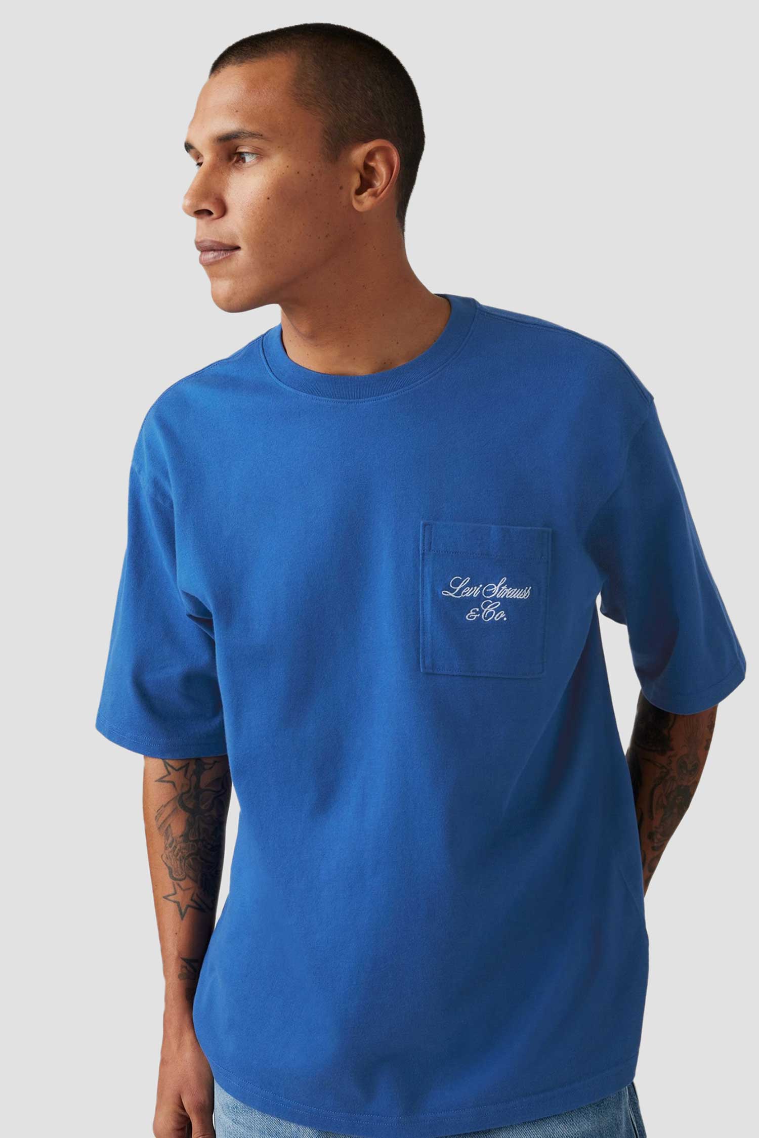 Мужская синяя футболка 4