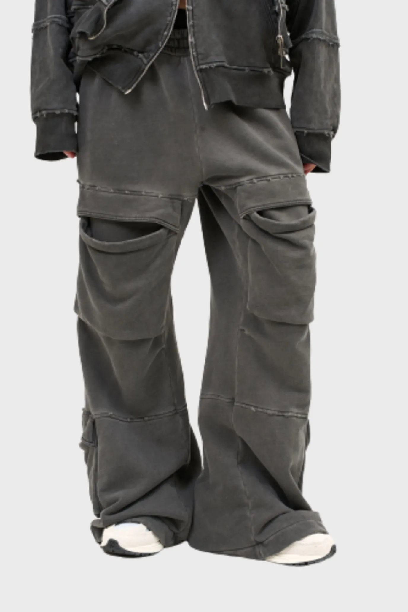 Штаны Sabe Pants Acid Wash Dark Grey 1