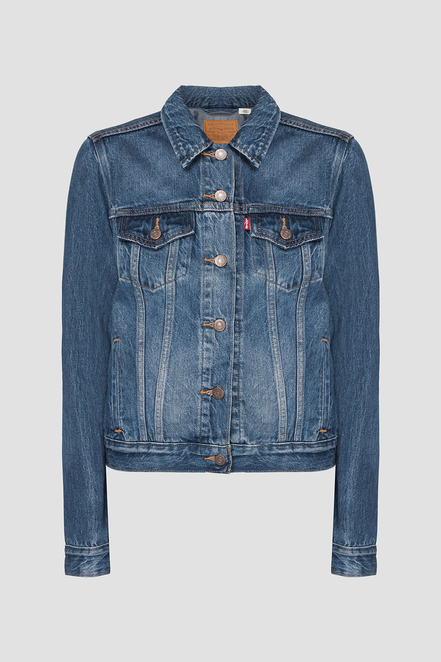 Женская синяя джинсовая куртка 2