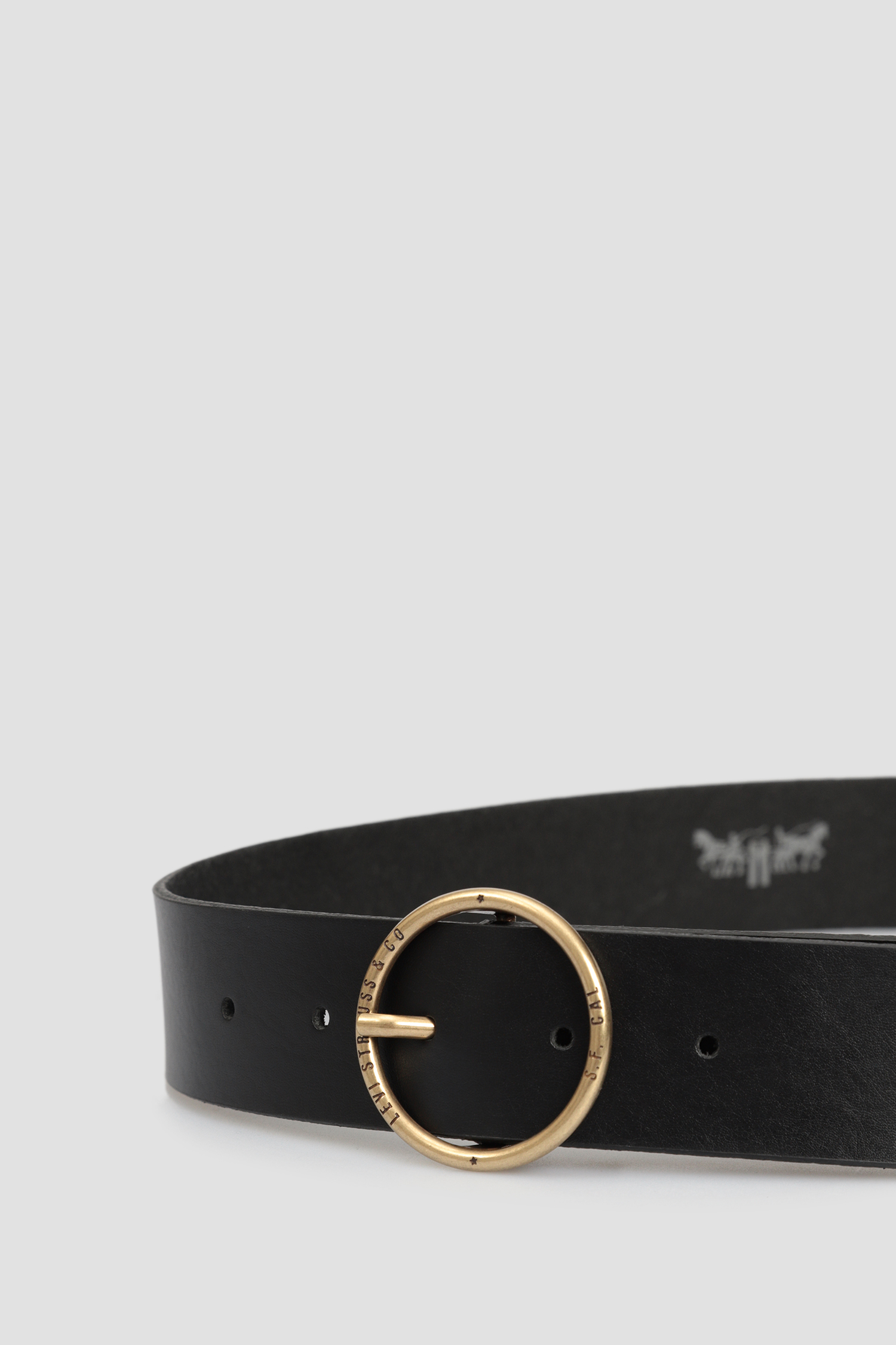 Женский черный кожаный ремень 3