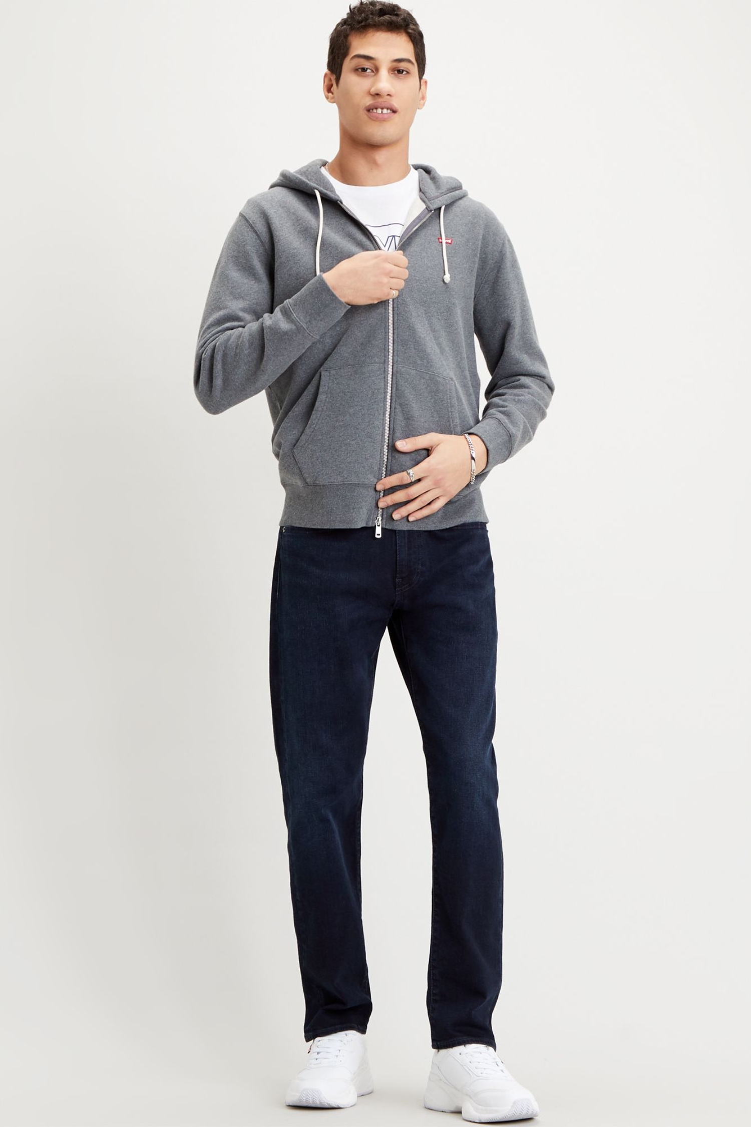 Мужская серая кофта на молнии 4